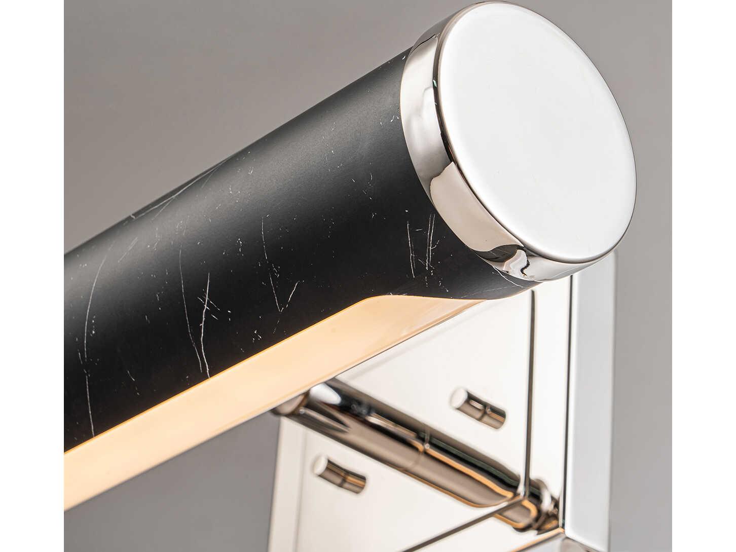 Lucas McKearn Coates Black Marble Polished Nickel Picture Light