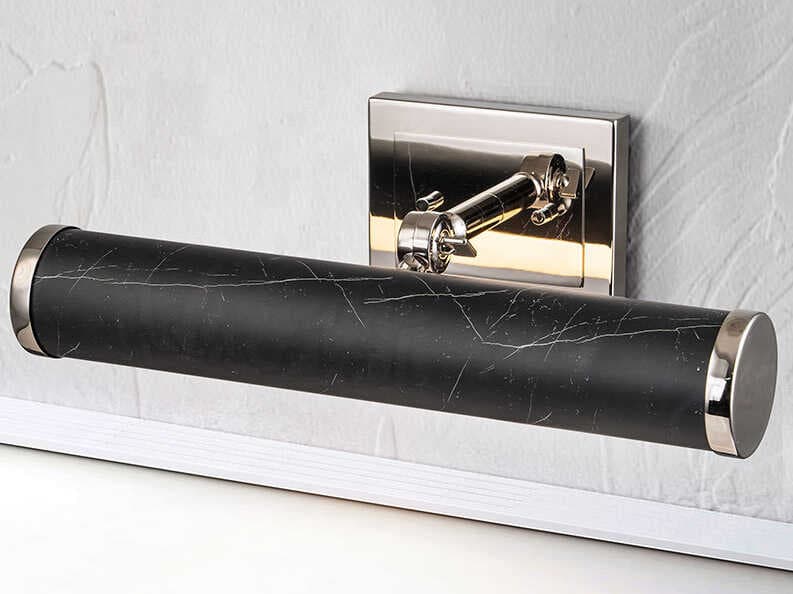 Lucas McKearn Coates Black Marble Polished Nickel Picture Light