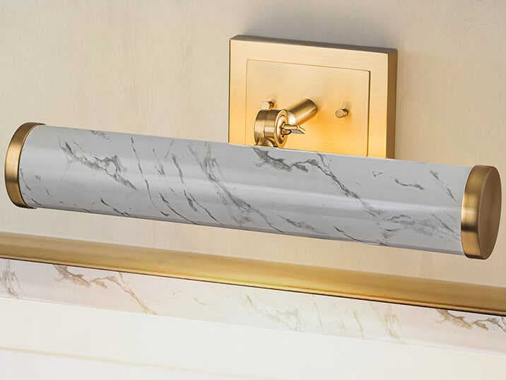 Lucas McKearn Coates Carrera Stone Brushed Brass White Picture Light