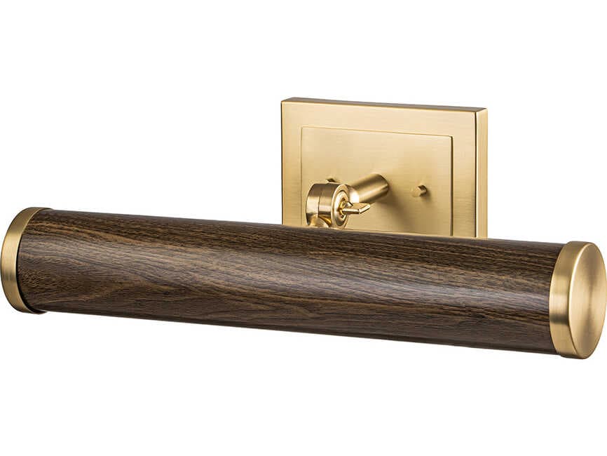 Lucas McKearn Coates Dark Wood Brushed Brass Picture Light