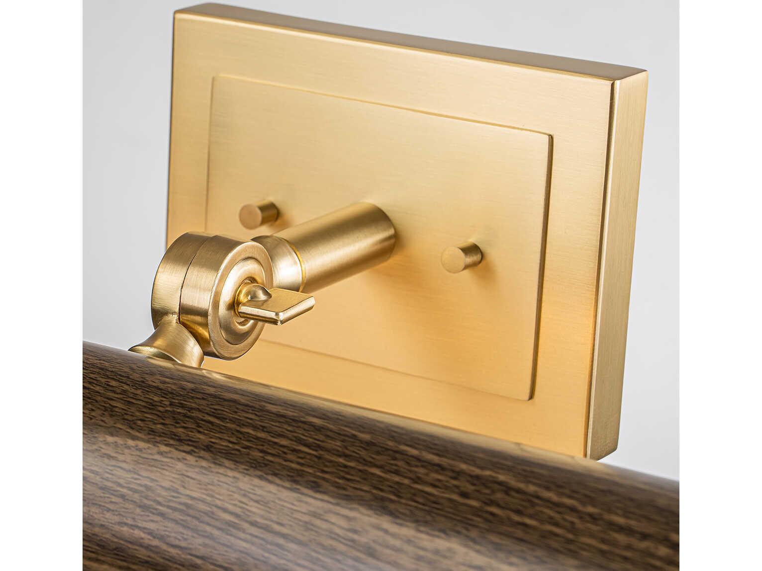 Lucas McKearn Coates Dark Wood Brushed Brass Picture Light