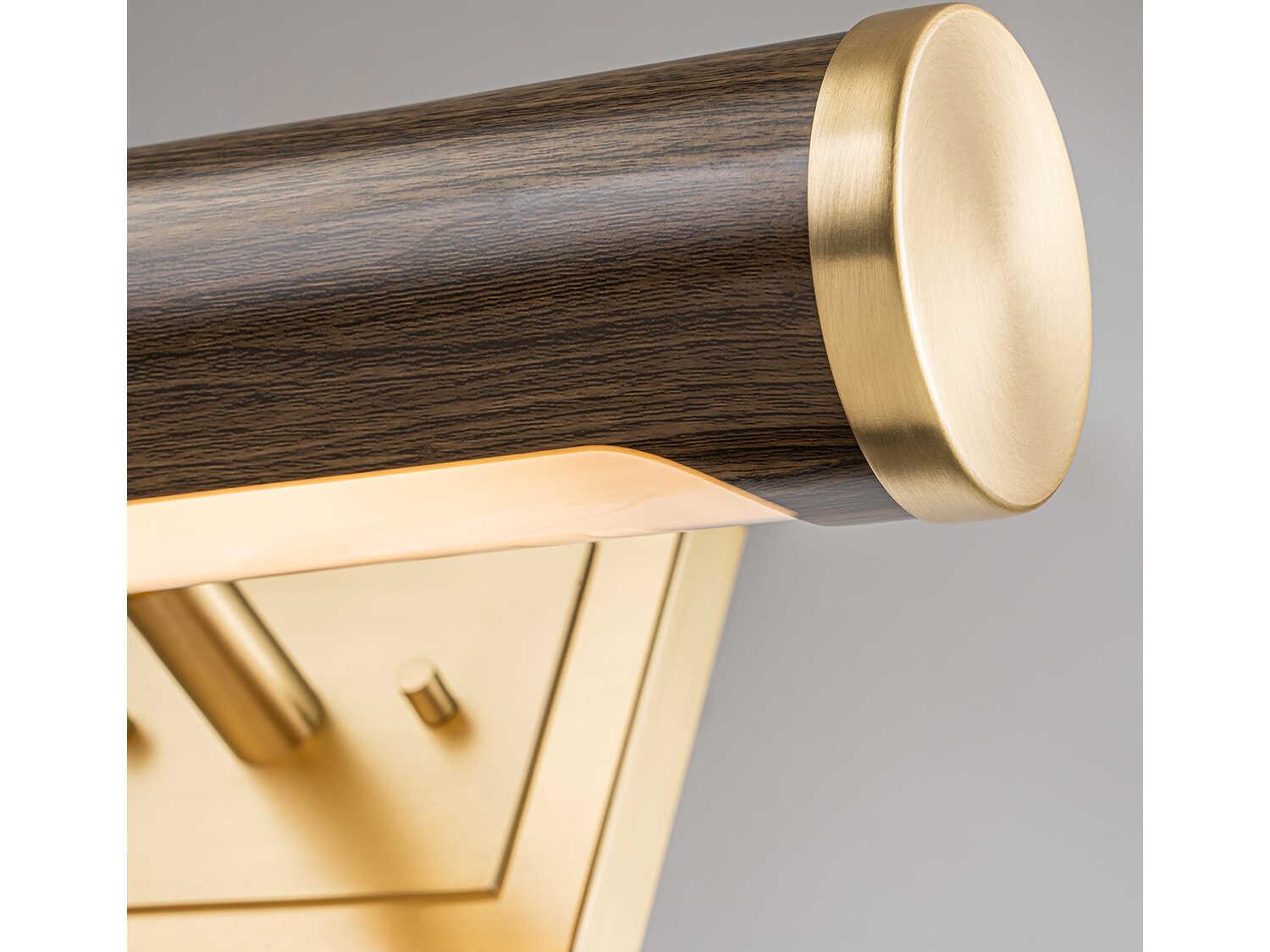 Lucas McKearn Coates Dark Wood Brushed Brass Picture Light