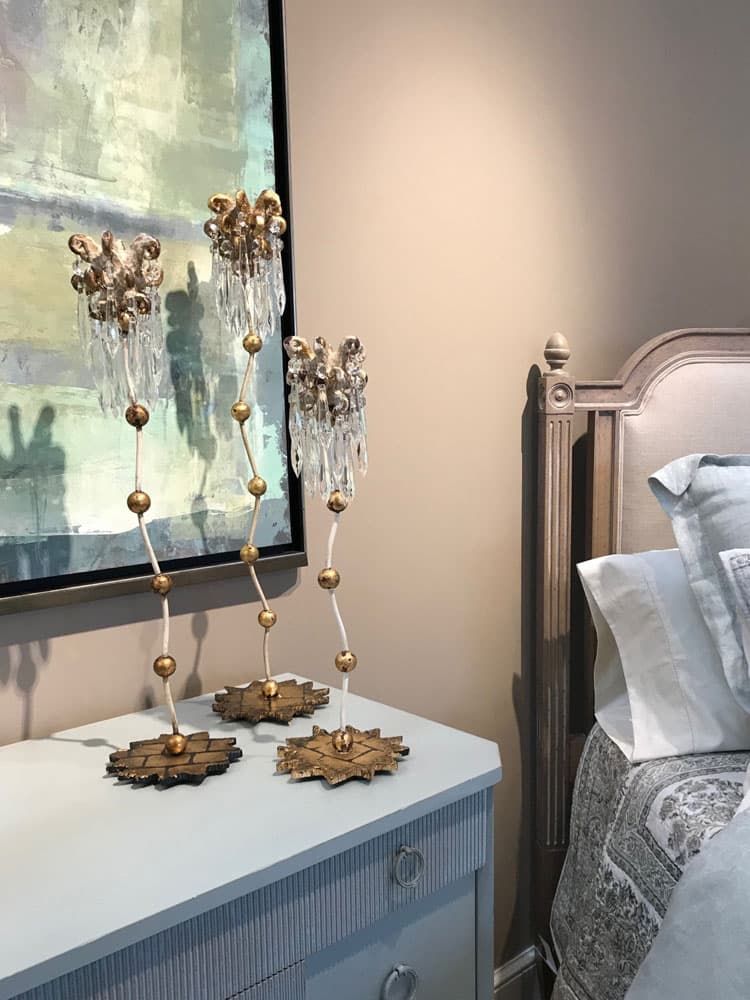 Lucas McKearn Venetian Gold Leaf 19" High Candle Holder