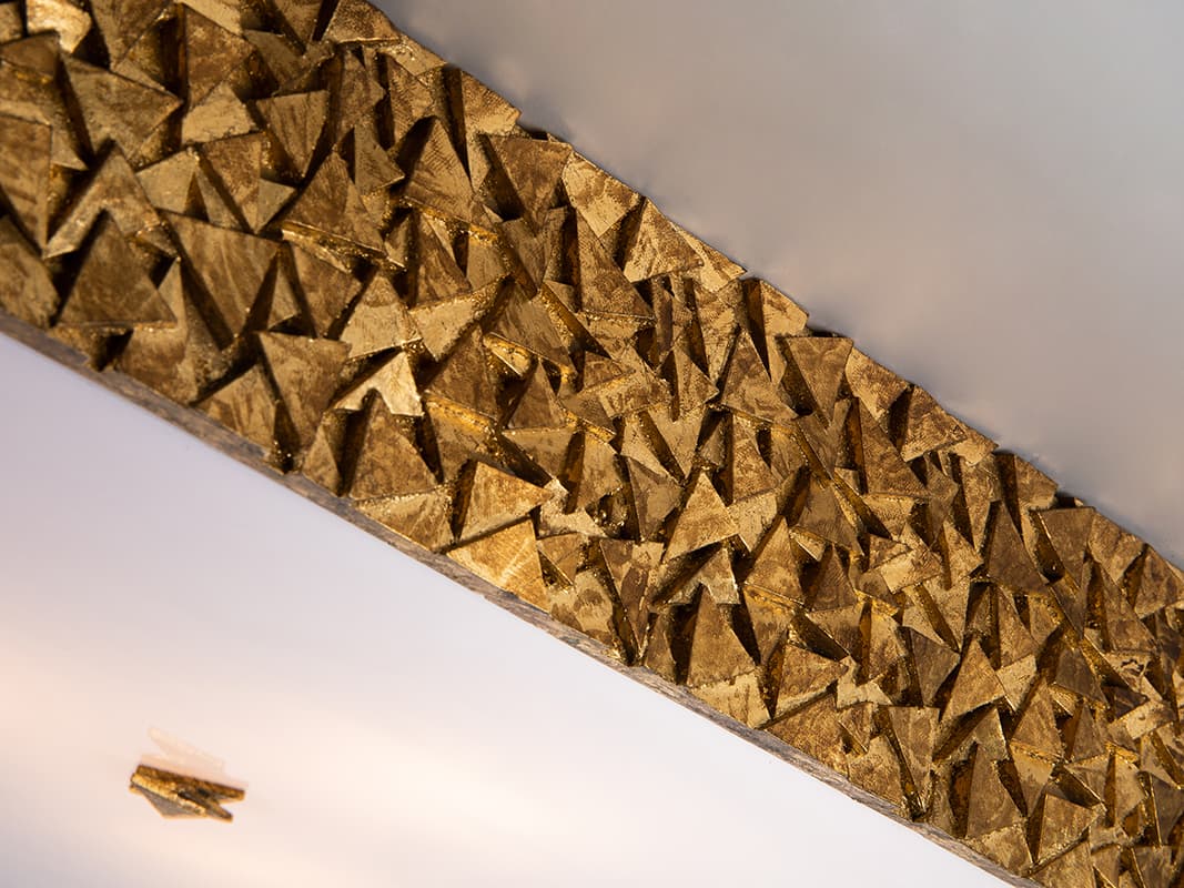 Lucas McKearn Mosaic 4-Light Gold Glass Geometric Flush Mount