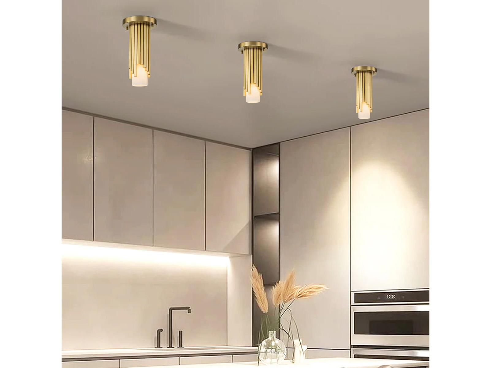 Lucas McKearn Marvel 1-Light Aged Brass Mini Pendant