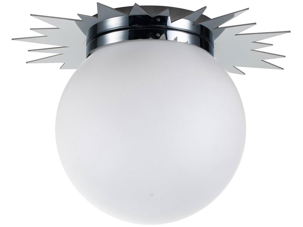 Lucas McKearn Soleil 3-Light Polished Chrome Glass LED Globe Round Flush Mount