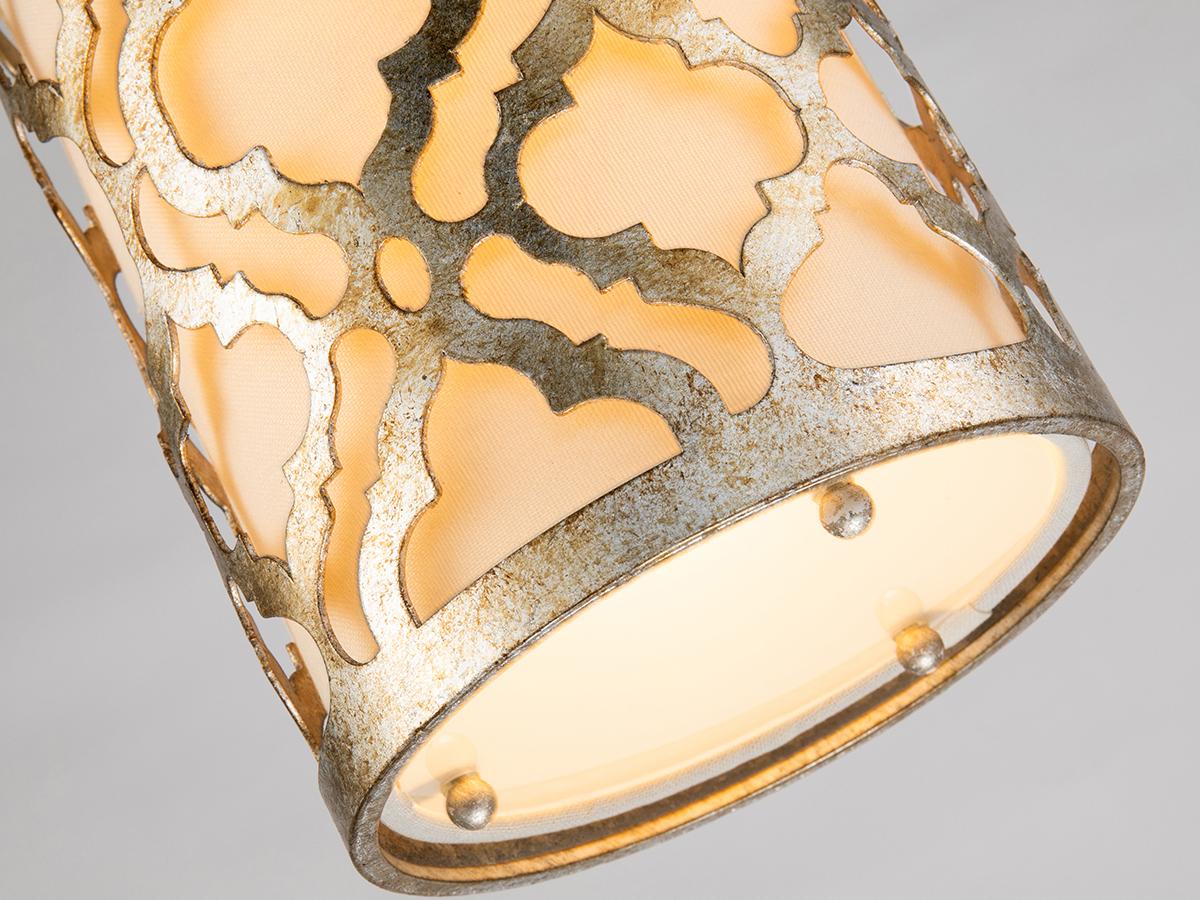 Lucas McKearn Arabella 1-Light Antique Silver Glass Cylinder Geometric Mini Pendant