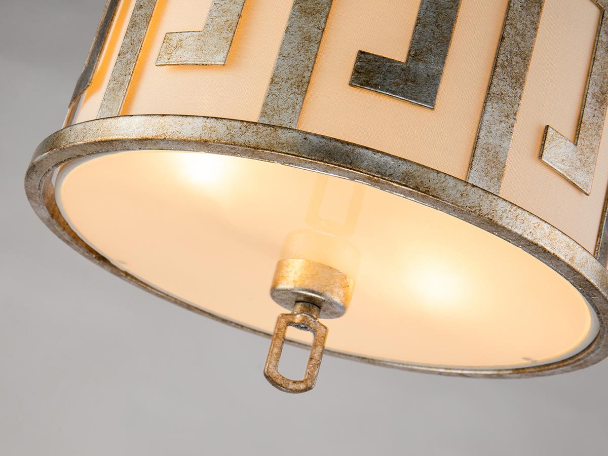 Lucas McKearn Lemuria 2-Light Antique Silver Geometric Round Flush Mount