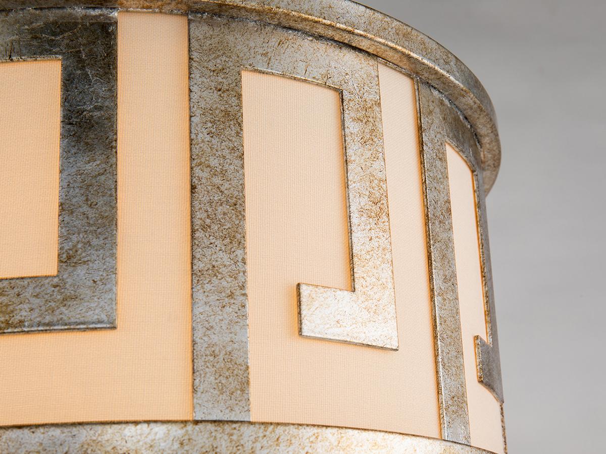 Lucas McKearn Lemuria 2-Light Antique Silver Geometric Round Flush Mount