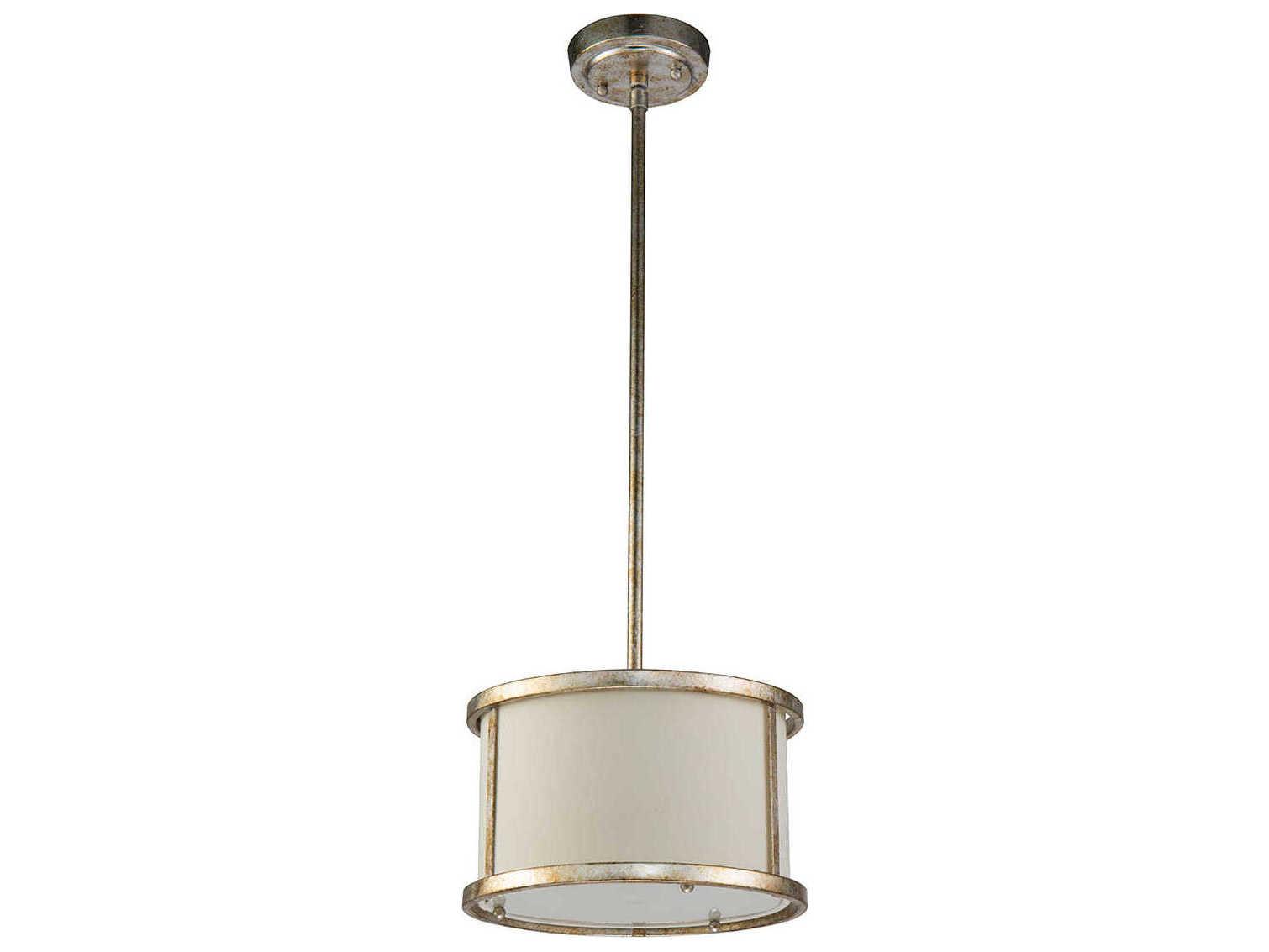 Lucas McKearn Lemuria 1-Light Distressed Gold Drum Round Mini Pendant