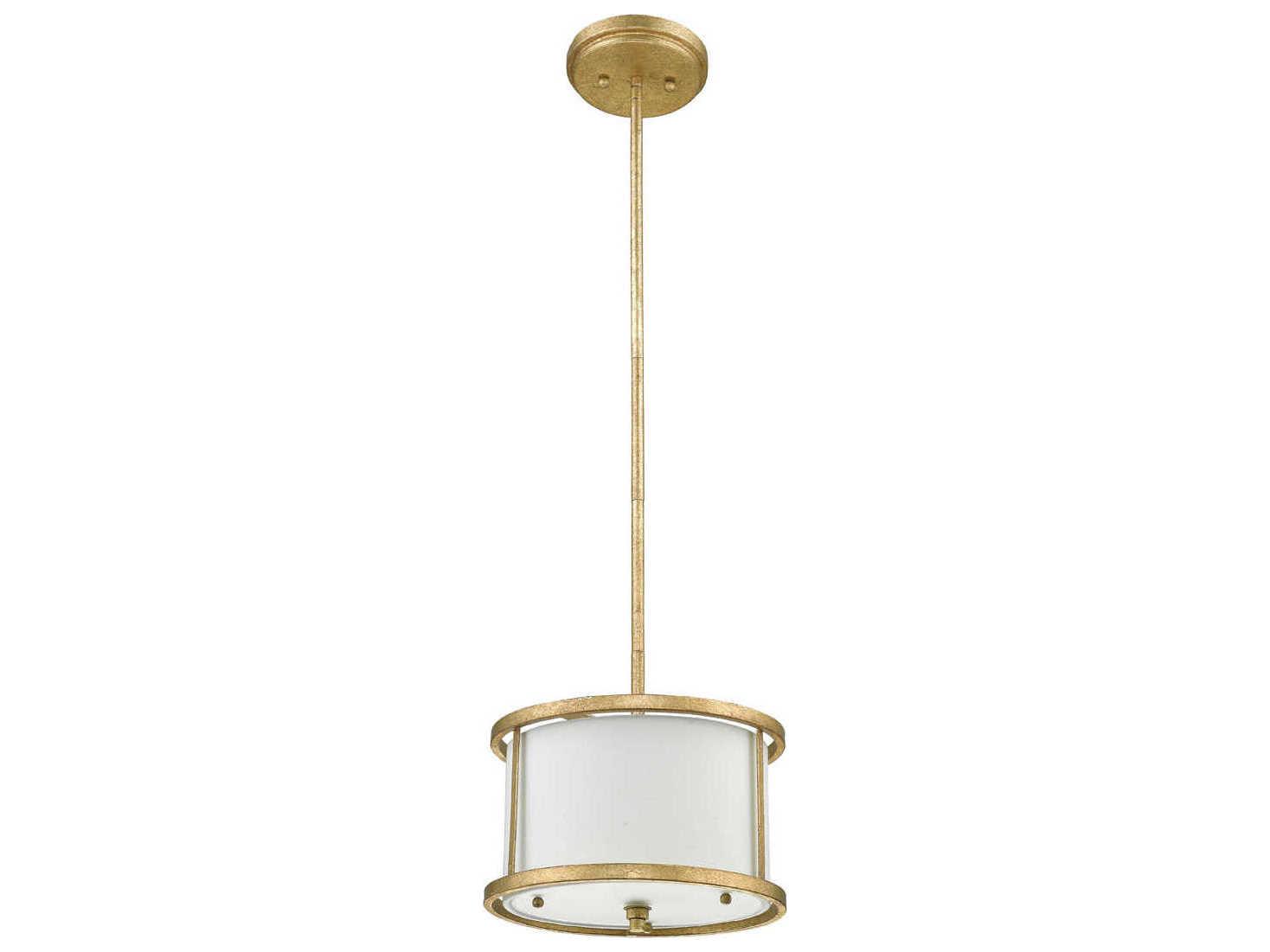 Lucas McKearn Lemuria 1-Light Antique Silver Drum Round Mini Pendant