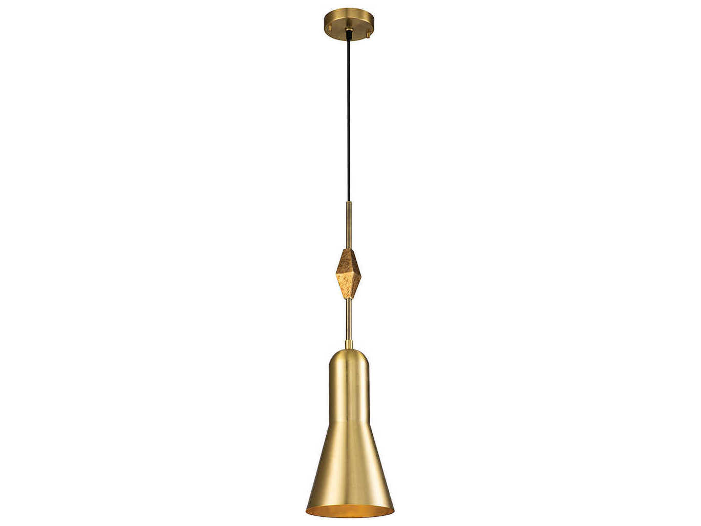 Lucas McKearn Etoile 1-Light Aged Brass Mini Pendant
