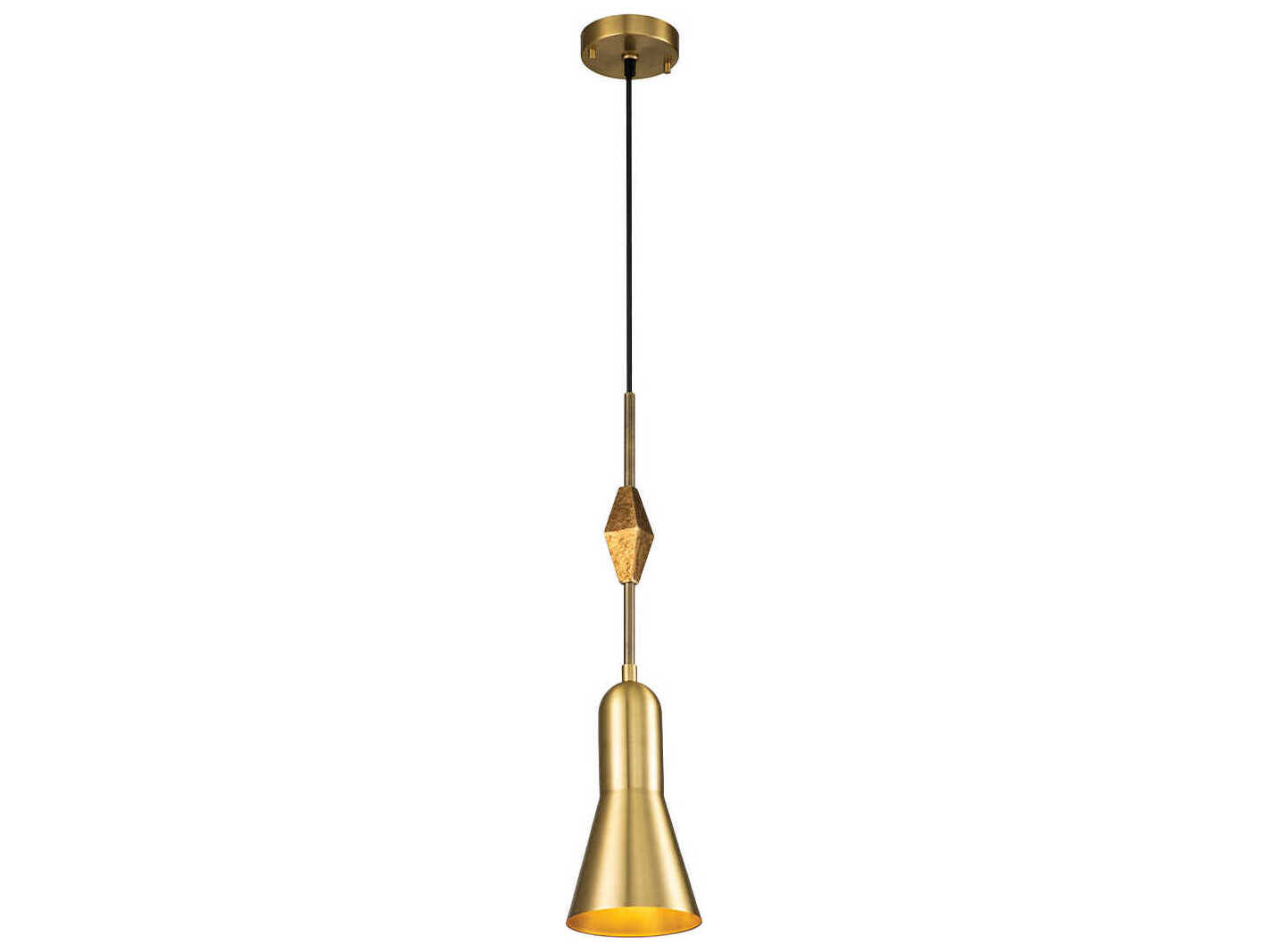 Lucas McKearn Etoile 1-Light Aged Brass Mini Pendant
