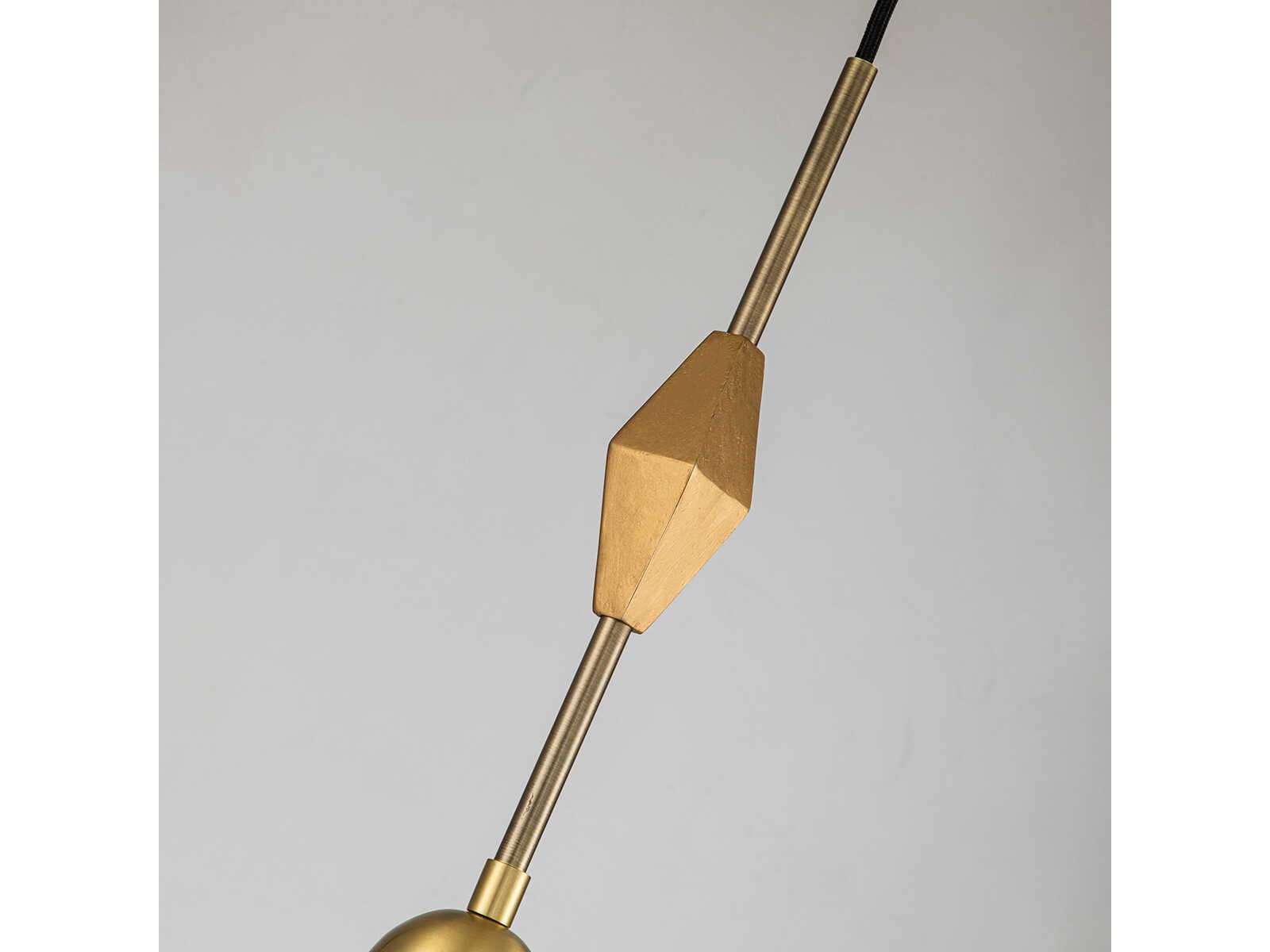 Lucas McKearn Etoile 1-Light Aged Brass Mini Pendant