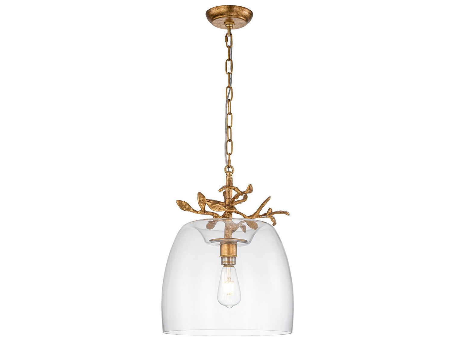 Lucas McKearn Audubon Park 1-Light Gold Dome Pendant