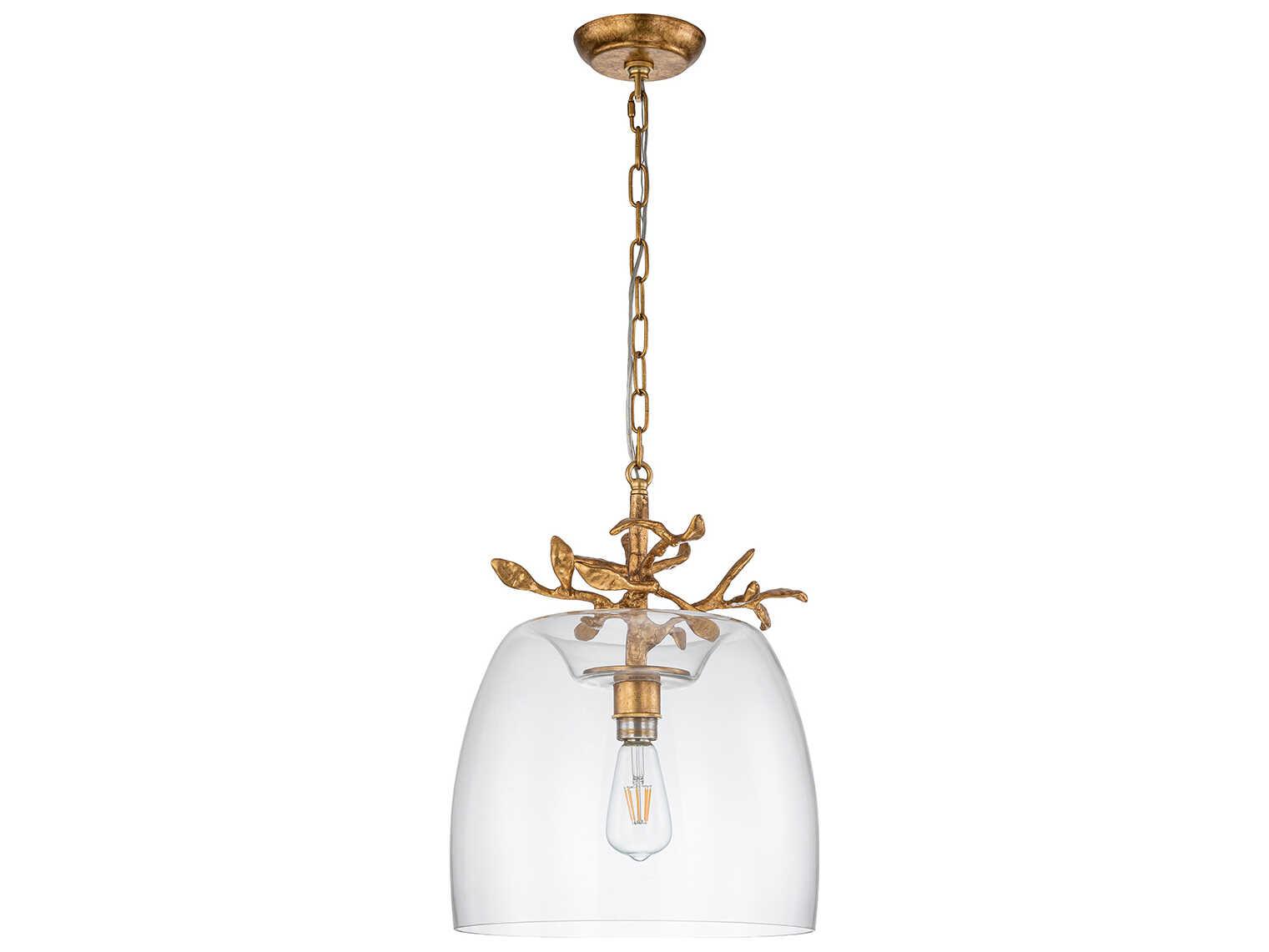 Lucas McKearn Audubon Park 1-Light Gold Dome Pendant