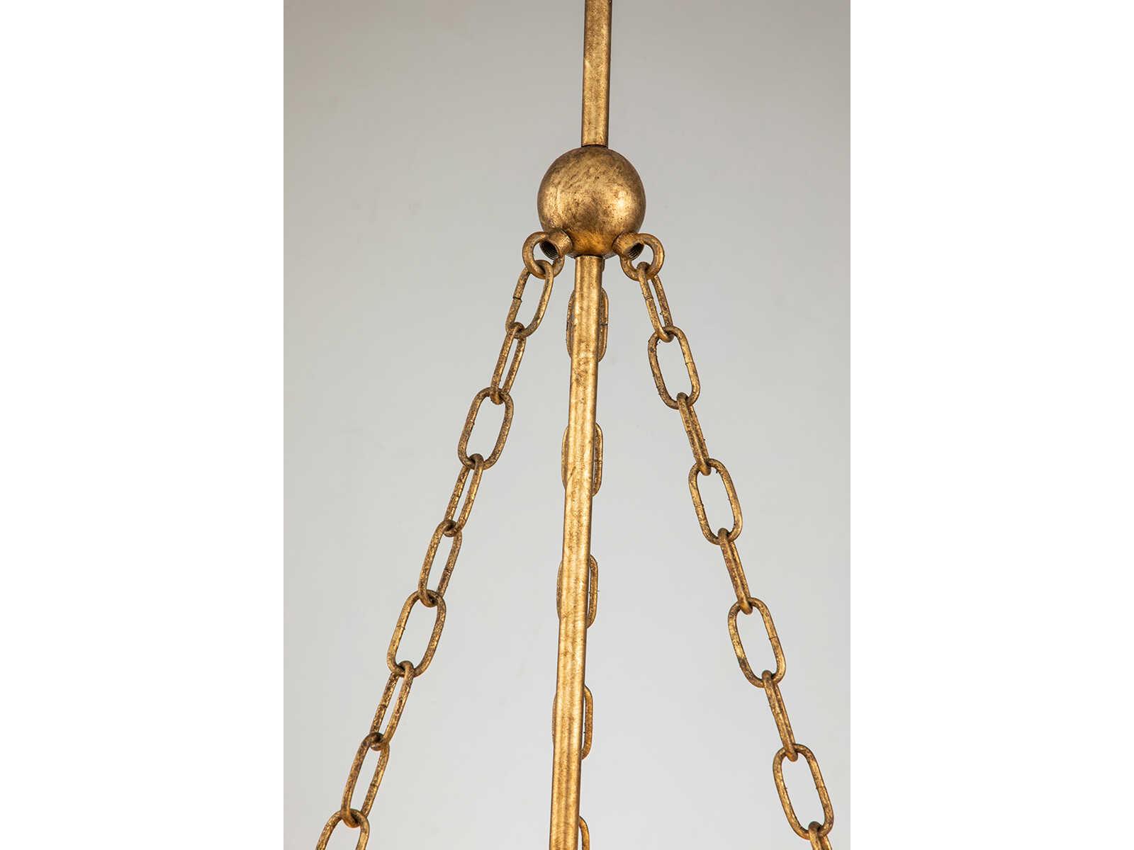 Lucas McKearn Sawgrass 2-Light Gold Leaf Glass Drum Pendant