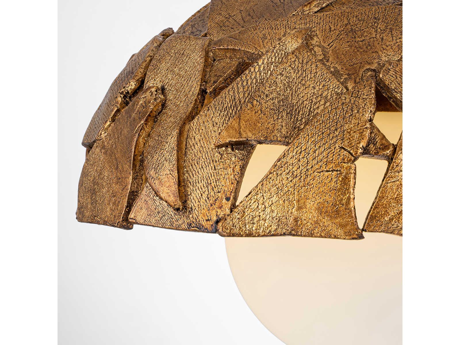 Lucas McKearn Mosaic 1-Light Gold Dome Mini Pendant