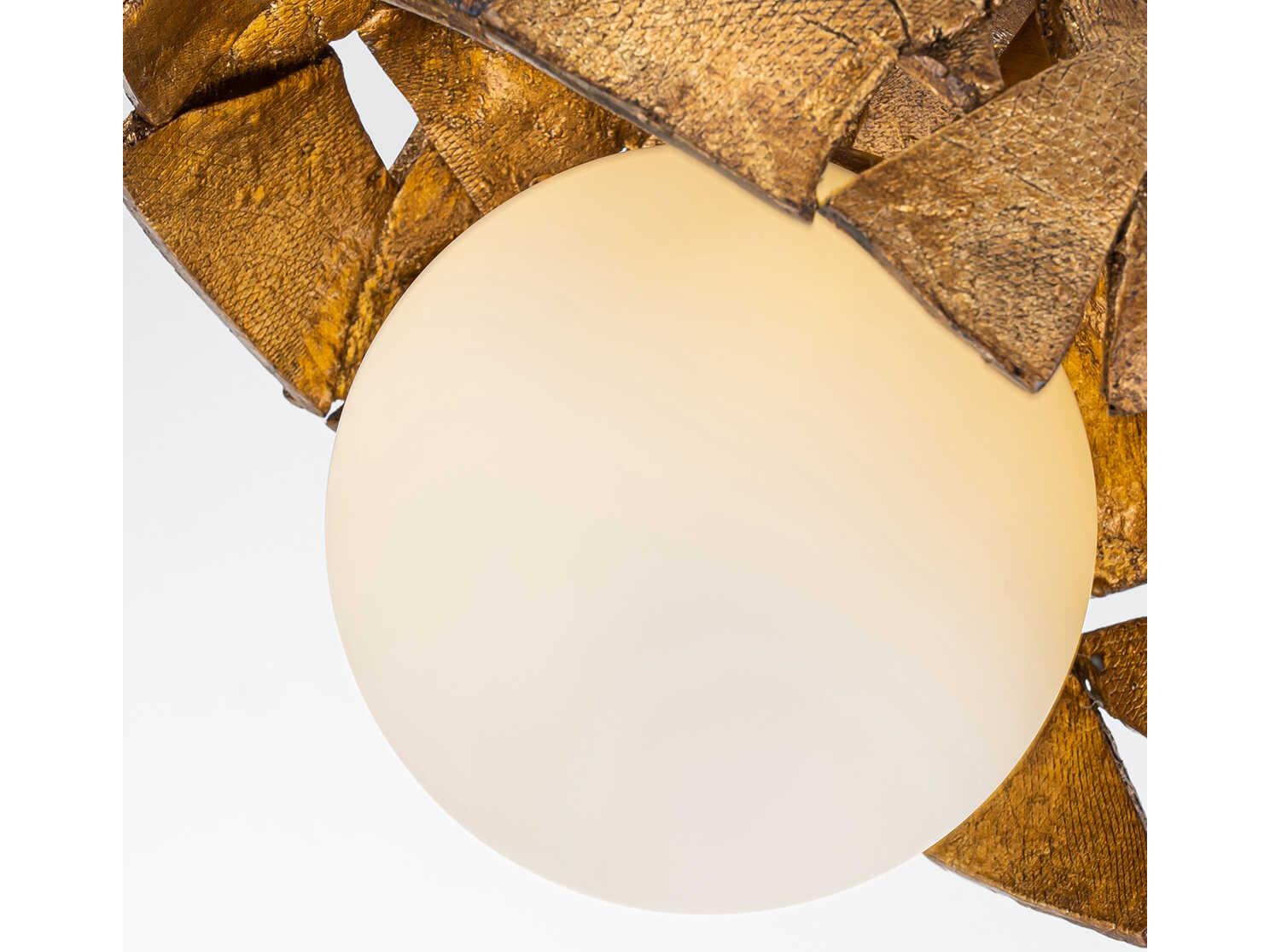 Lucas McKearn Mosaic 1-Light Gold Dome Mini Pendant