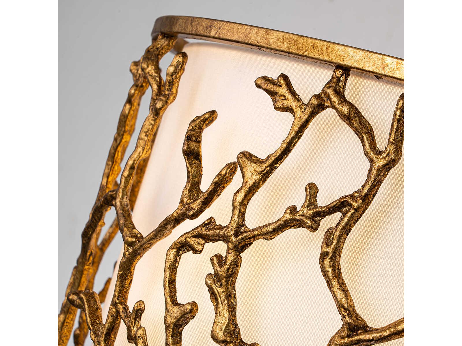 Lucas McKearn Coral 3-Light Gold Drum Chandelier