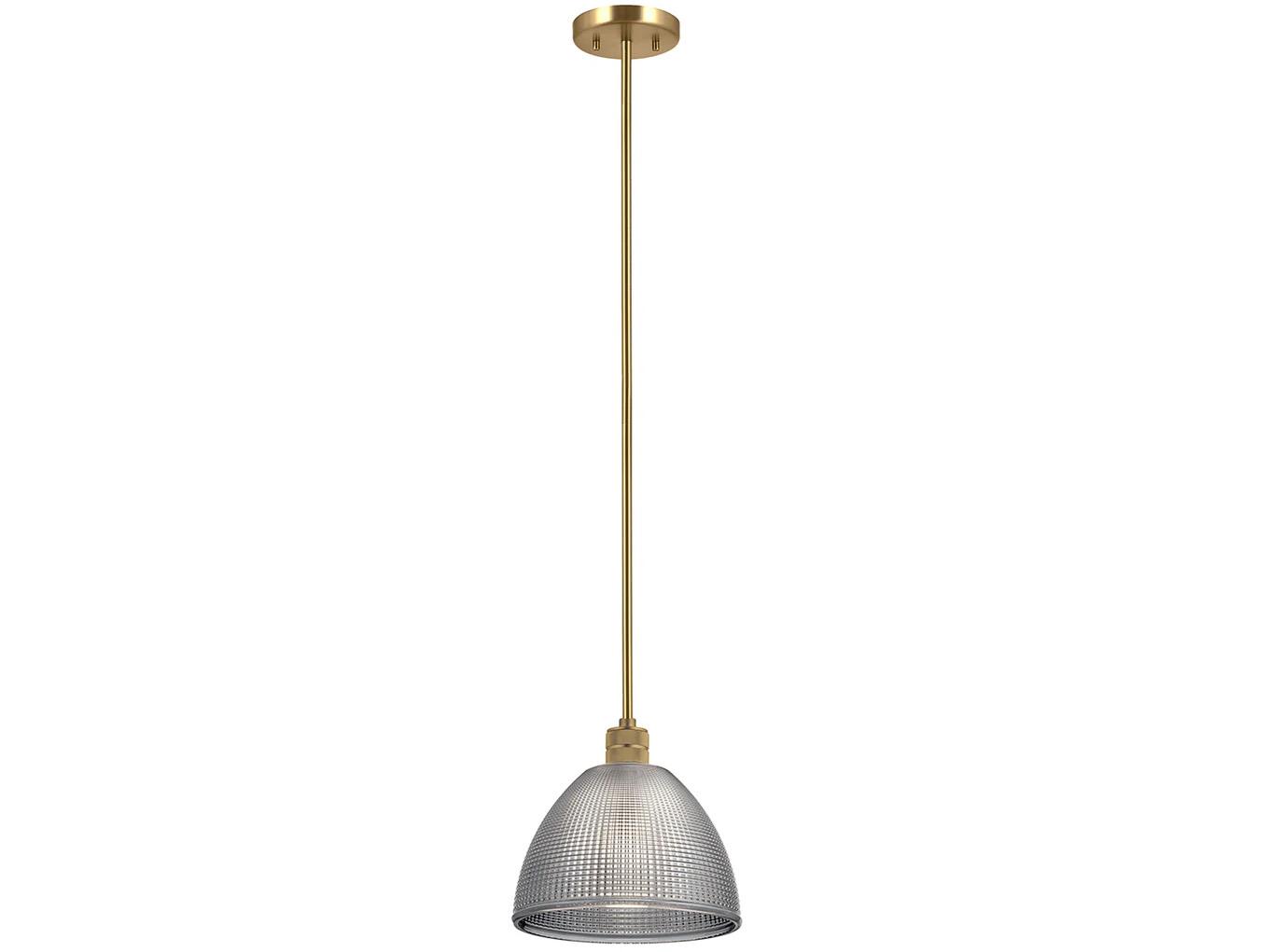 Lucas McKearn Hampstead 1-Light Painted Natural Brass Dome Mini Pendant