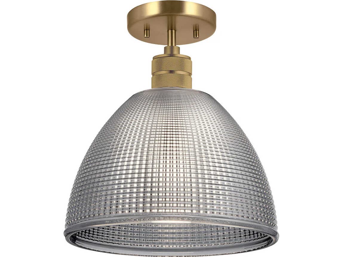 Lucas McKearn Hampstead 1-Light Painted Natural Brass Dome Mini Pendant