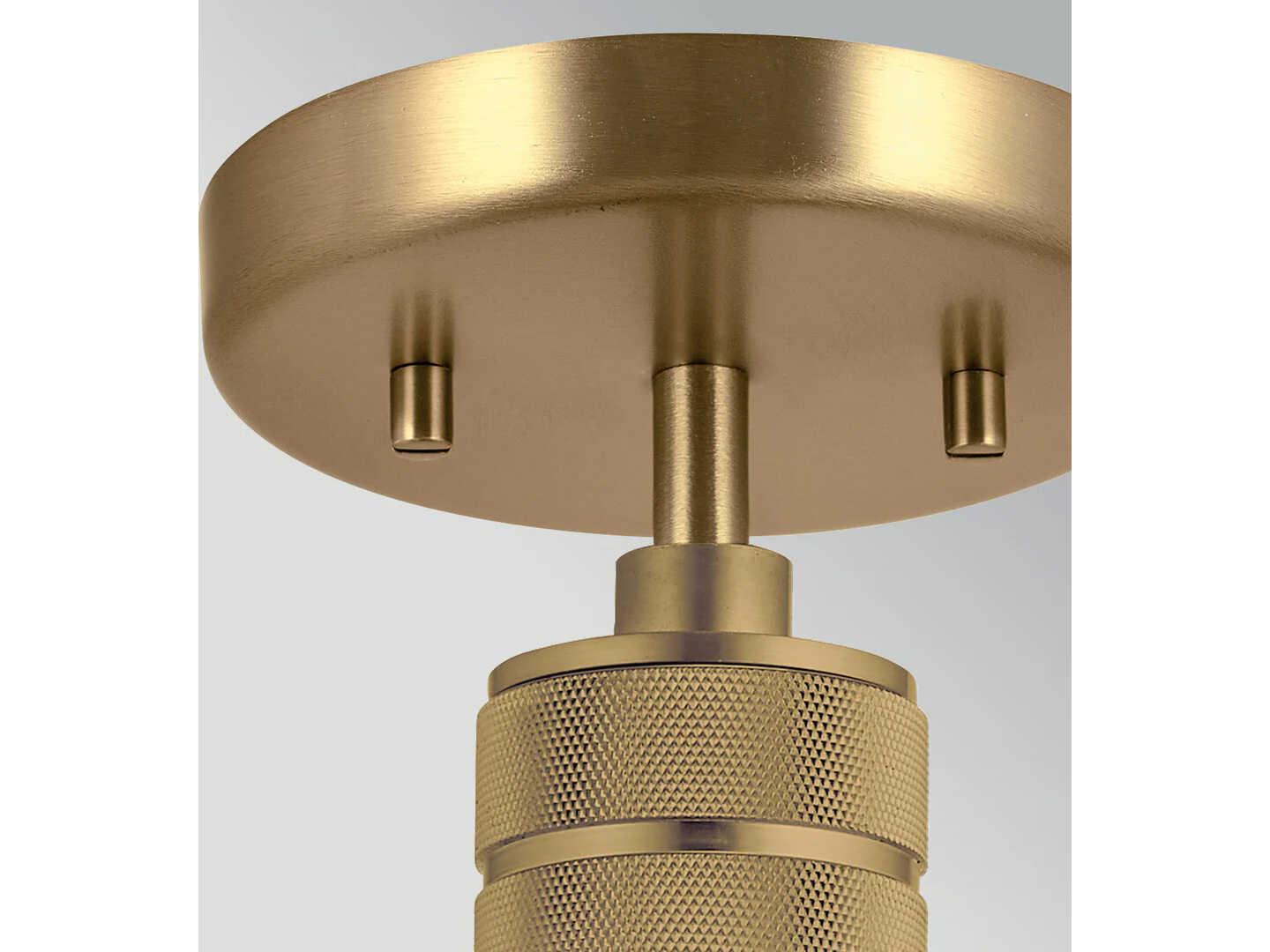 Lucas McKearn Hampstead 1-Light Painted Natural Brass Dome Mini Pendant