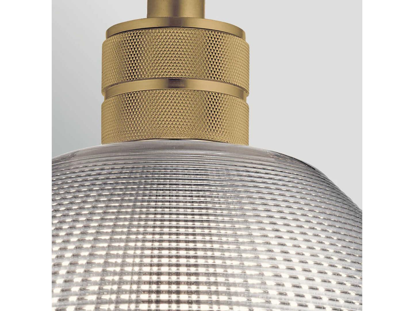 Lucas McKearn Hampstead 1-Light Painted Natural Brass Dome Mini Pendant