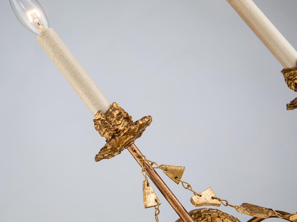 Lucas McKearn Mosaic 3-Light Gold Leaf LED Wall Sconce