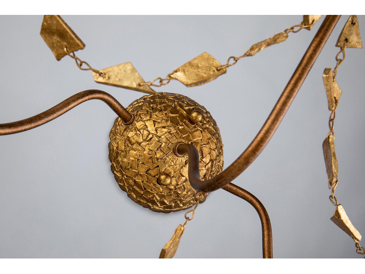 Lucas McKearn Mosaic 3-Light Gold Leaf LED Wall Sconce