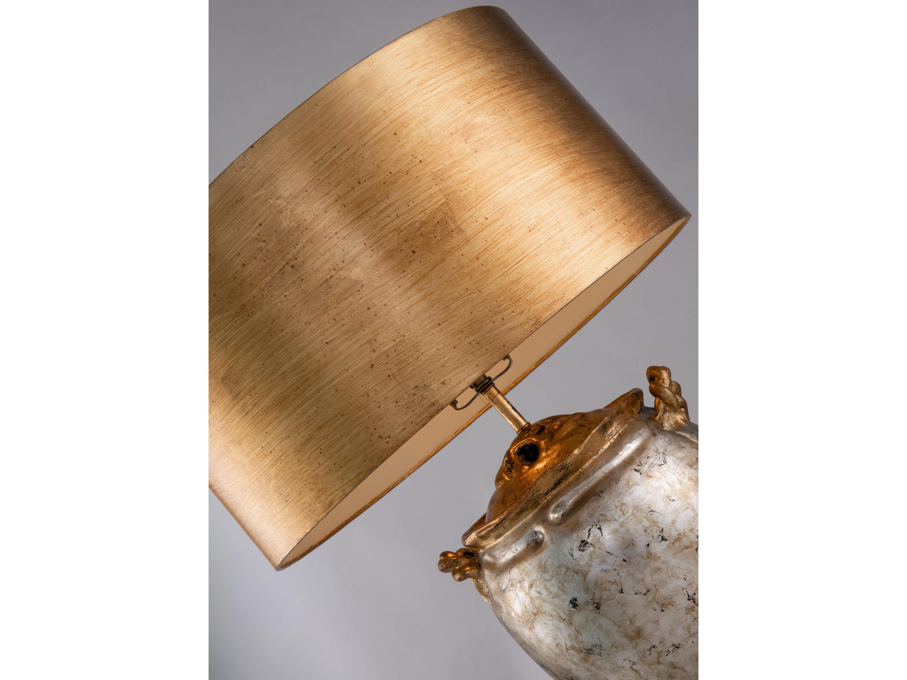 Lucas McKearn Antique Silver Gold Table Lamp