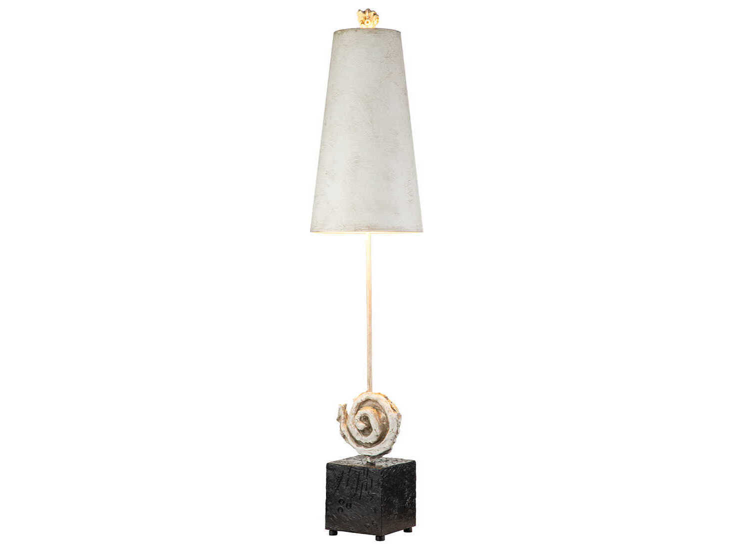 Lucas McKearn Swirl Bone White Paper Buffet Lamp