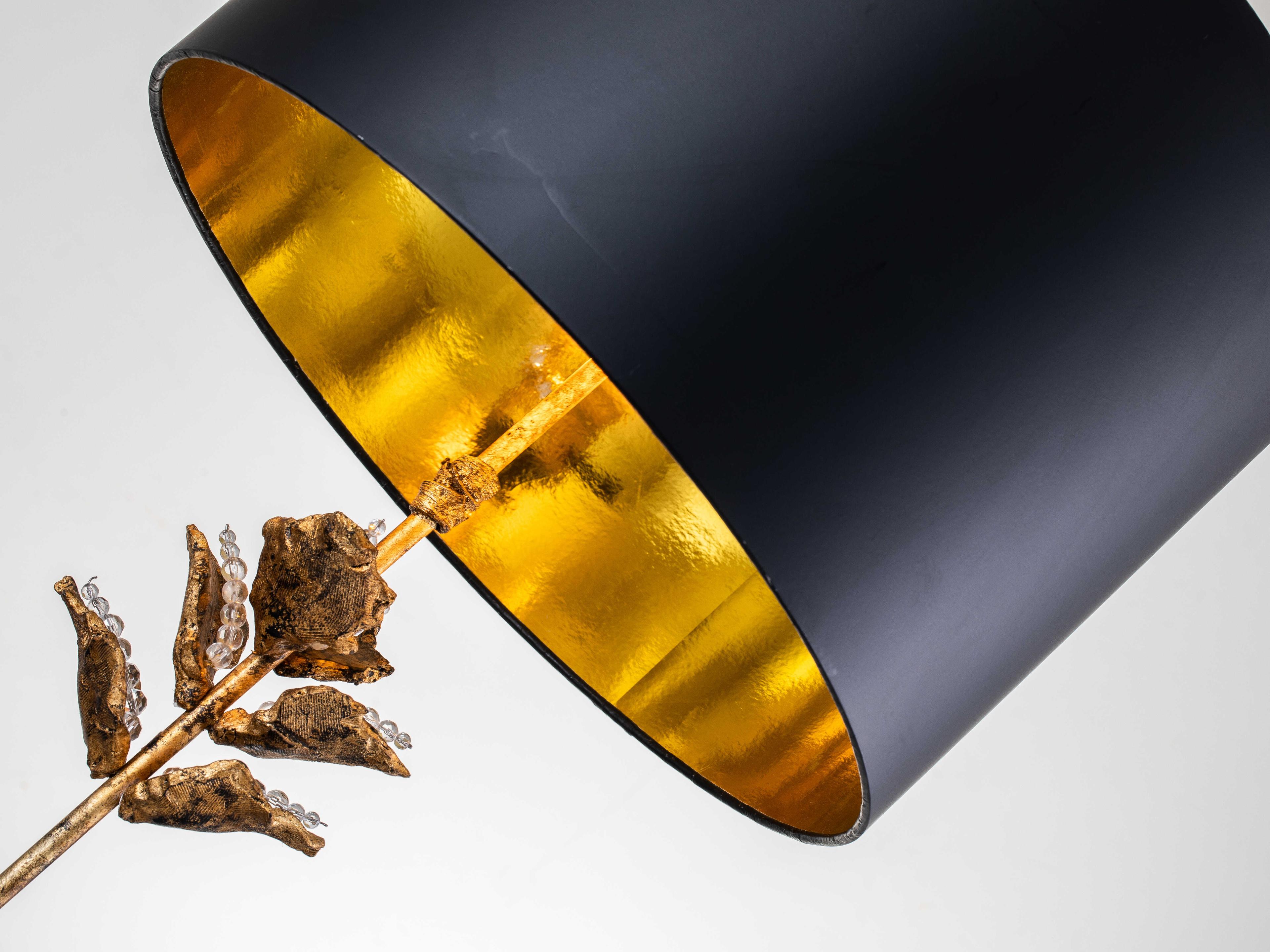 Lucas McKearn Camilia Antique Gold White Linen Buffet Lamp