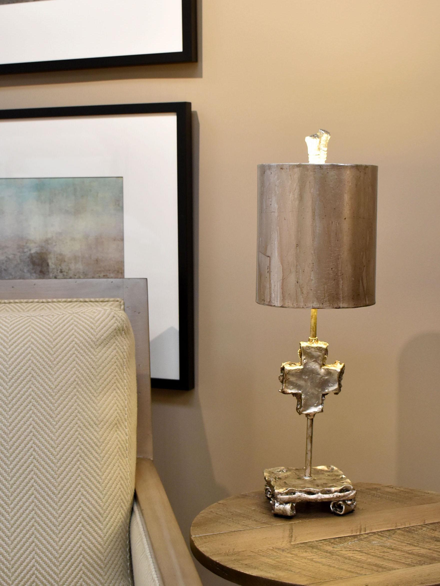 Lucas McKearn Cross Silver Leaf Table Lamp