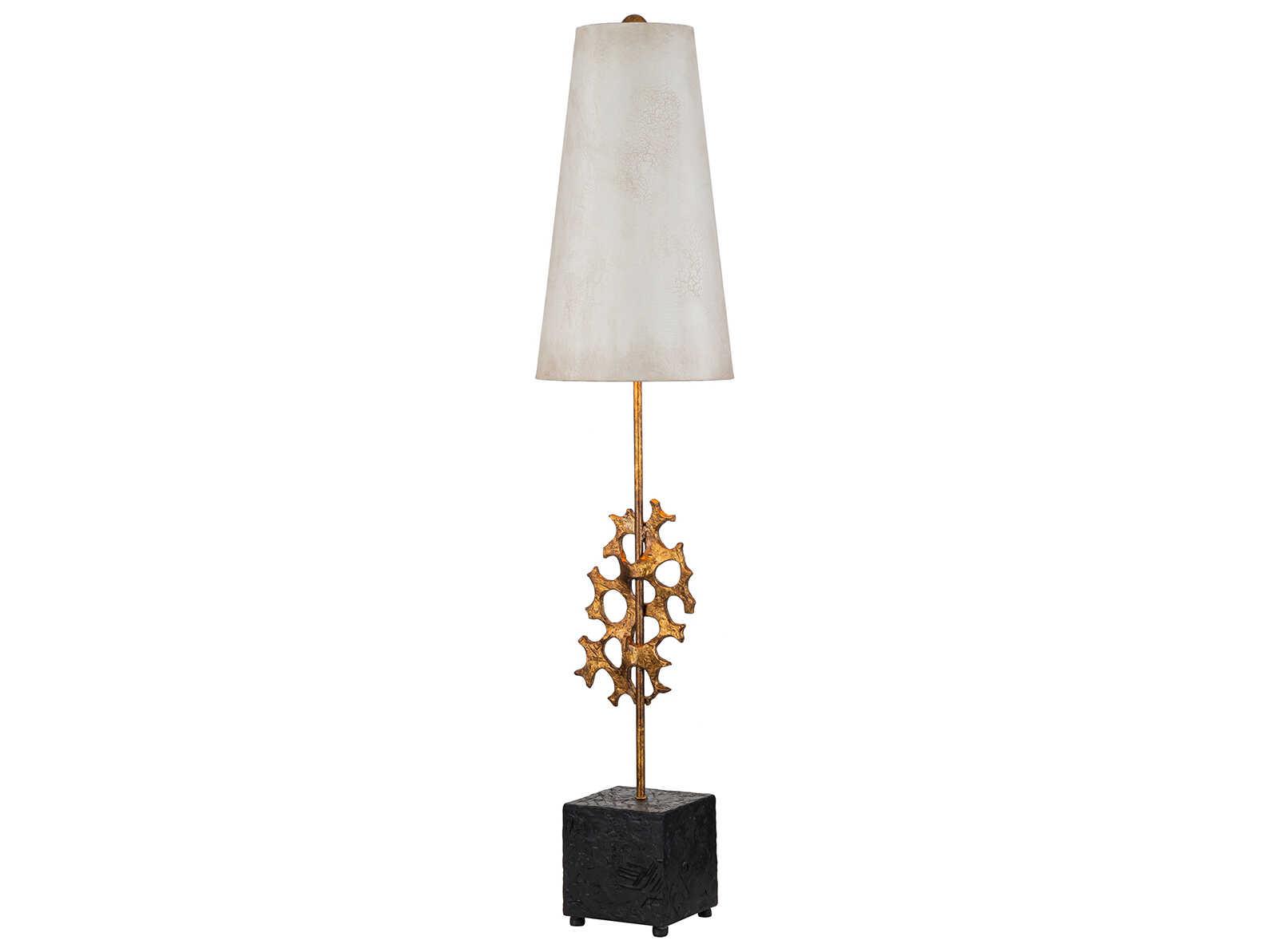Lucas McKearn Coral Gold White Paper Buffet Lamp