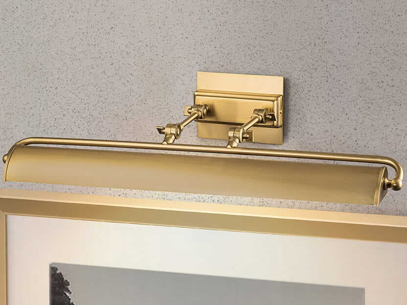 Lucas McKearn Winchfield 4-Light Aged Brass Picture Light