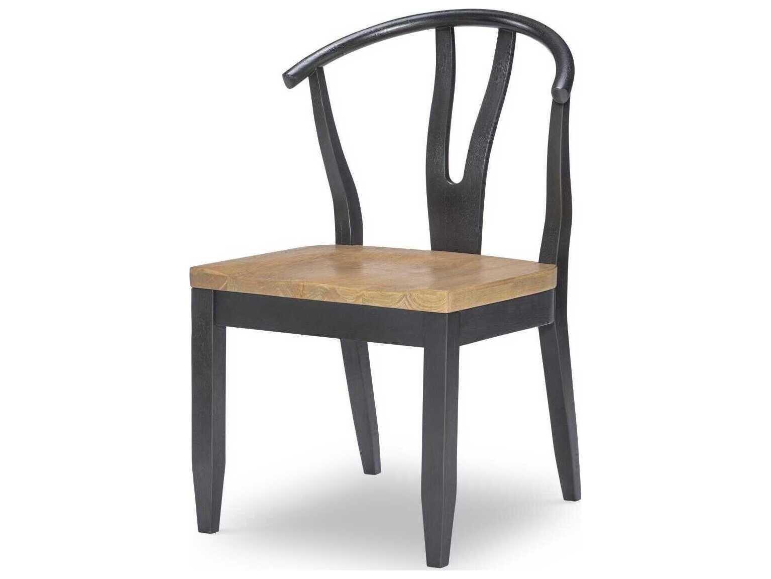 Legacy Classic Franklin Oak Wood Black Armless Dining Chair Set of 2