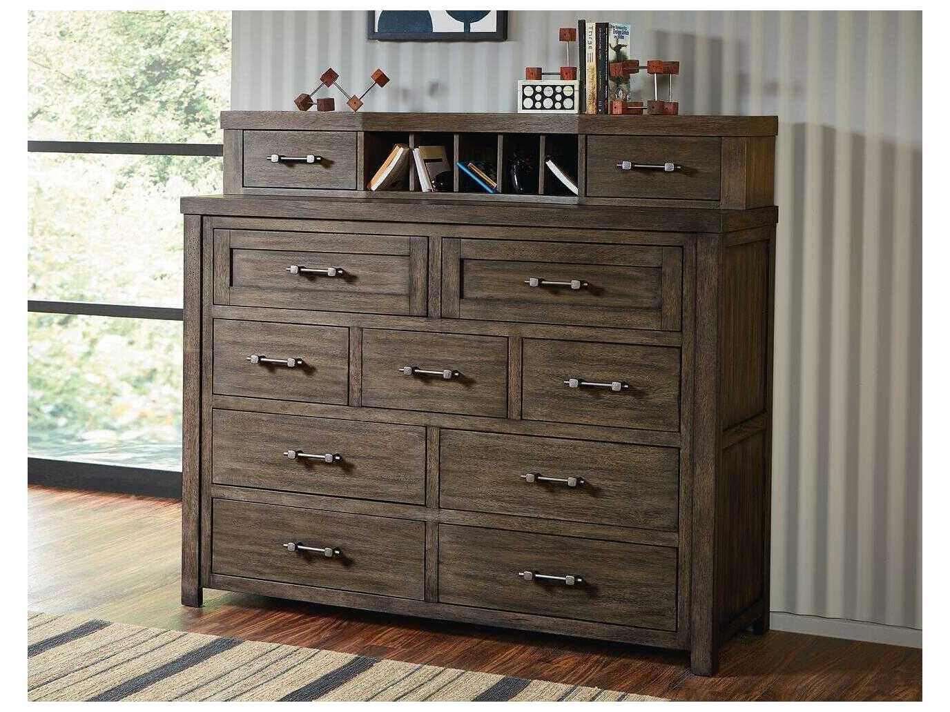 Legacy Classic Bunkhouse Gray Acacia Wood Double Dresser