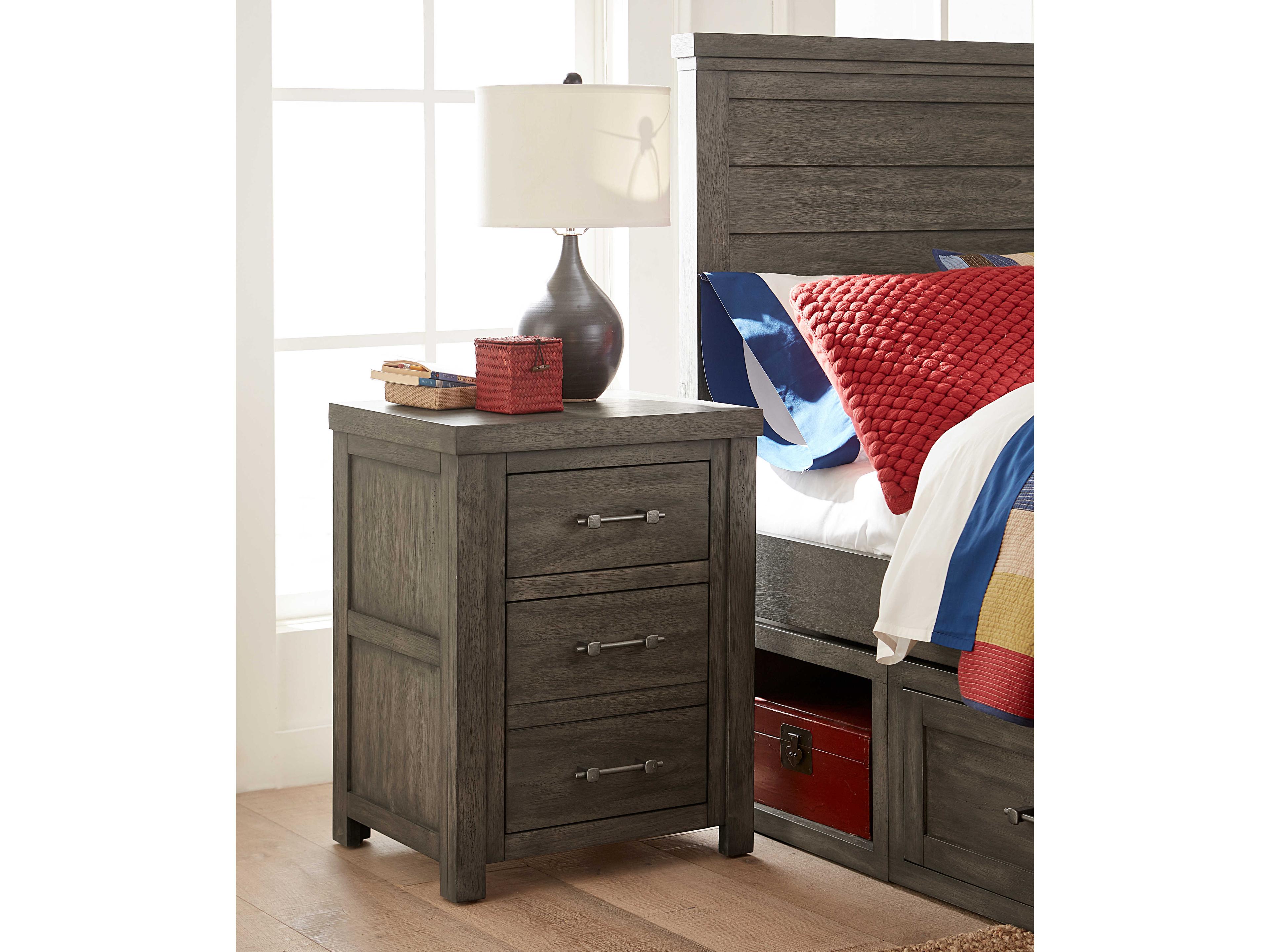 Legacy Classic Bunkhouse 3-Drawers Brown Acacia Wood Nightstand