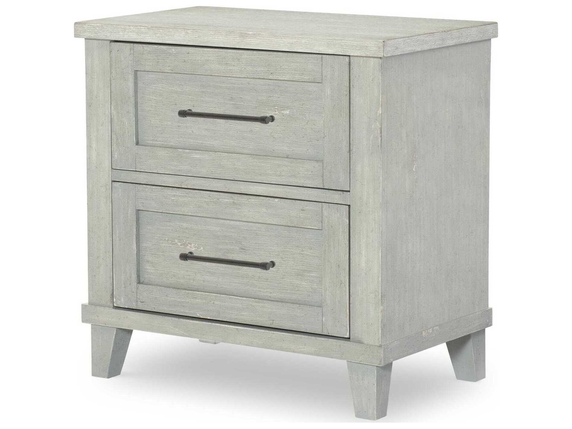 Legacy Classic Xxxs And Ooos 2-Drawers Gray Hardwood Nightstand