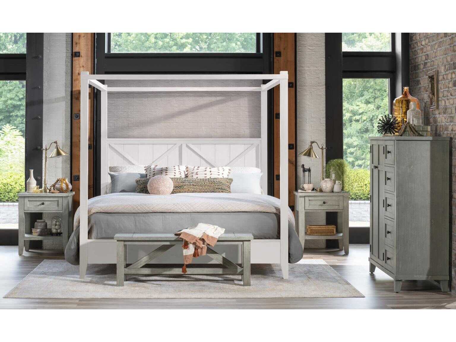 Legacy Classic Xxxs And Ooos 1-Drawer Gray Hardwood Nightstand