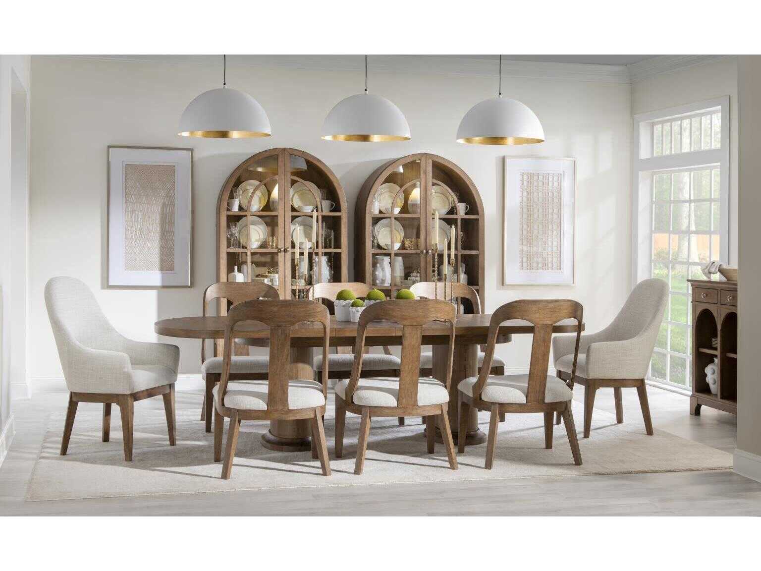 Legacy Classic Harmony Hardwood White Upholstered Arm Dining Chair