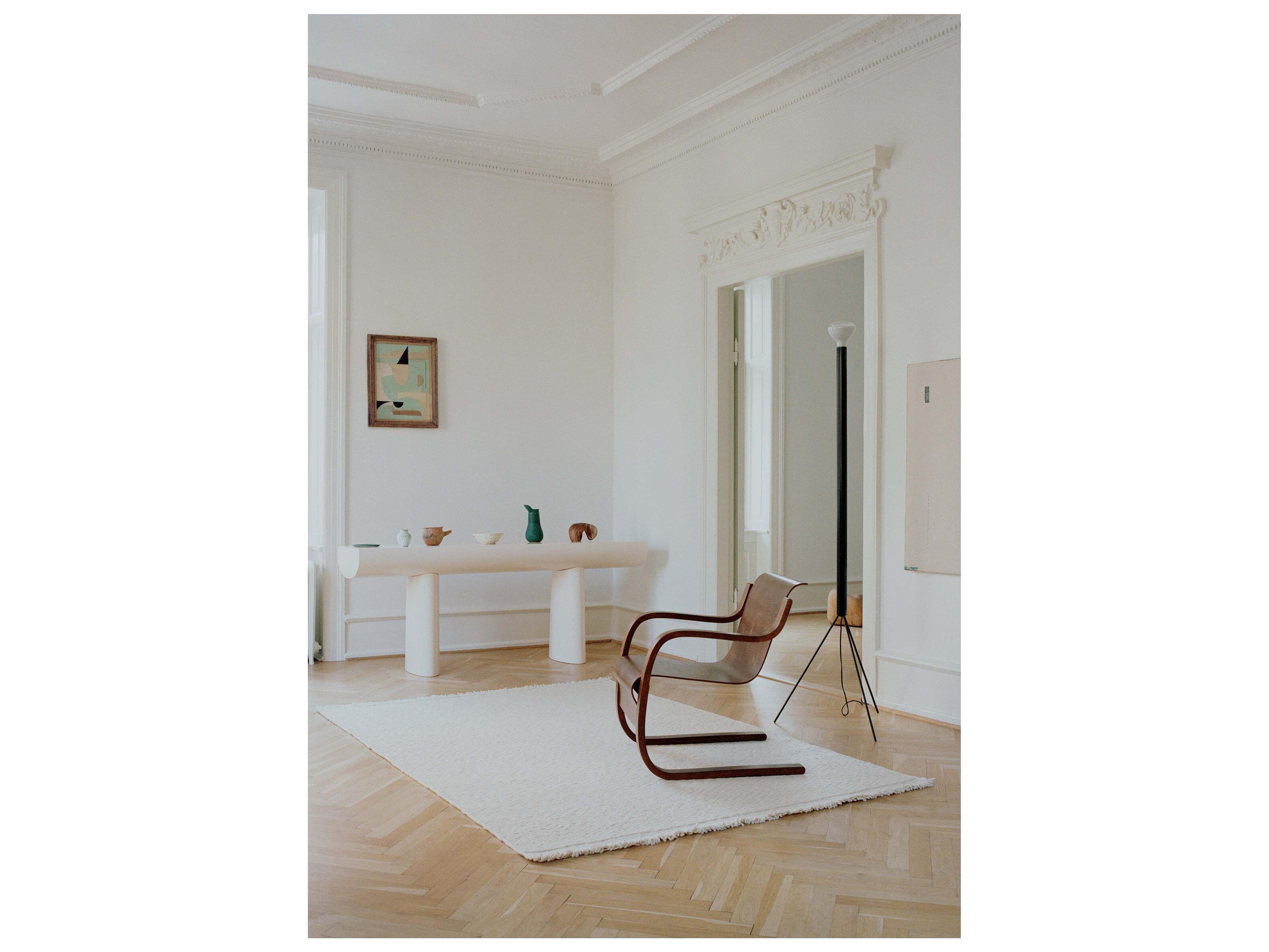 Linie Design Geometric White Area Rug