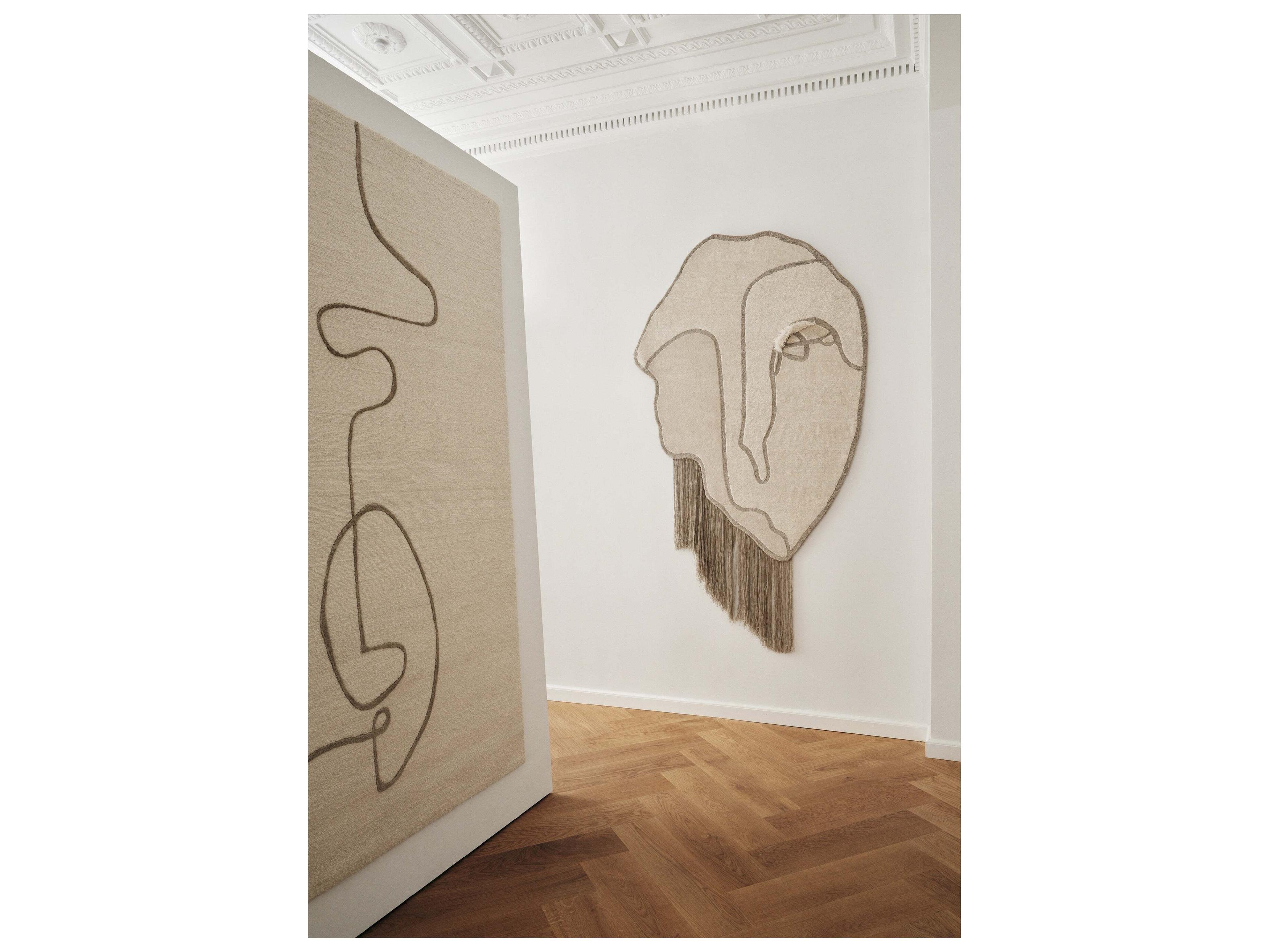 Linie Design Abstract White Area Rug