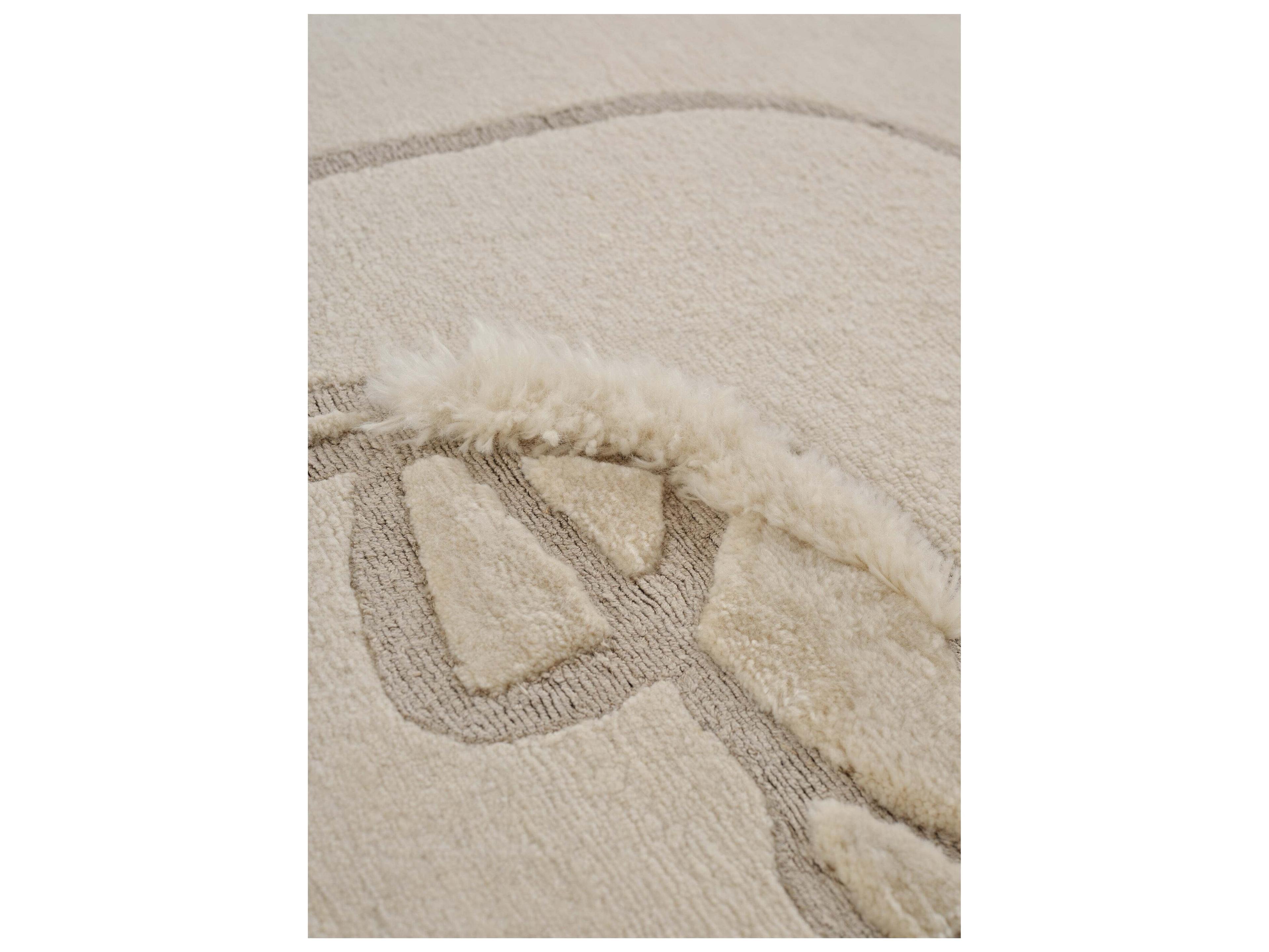 Linie Design Abstract White Area Rug