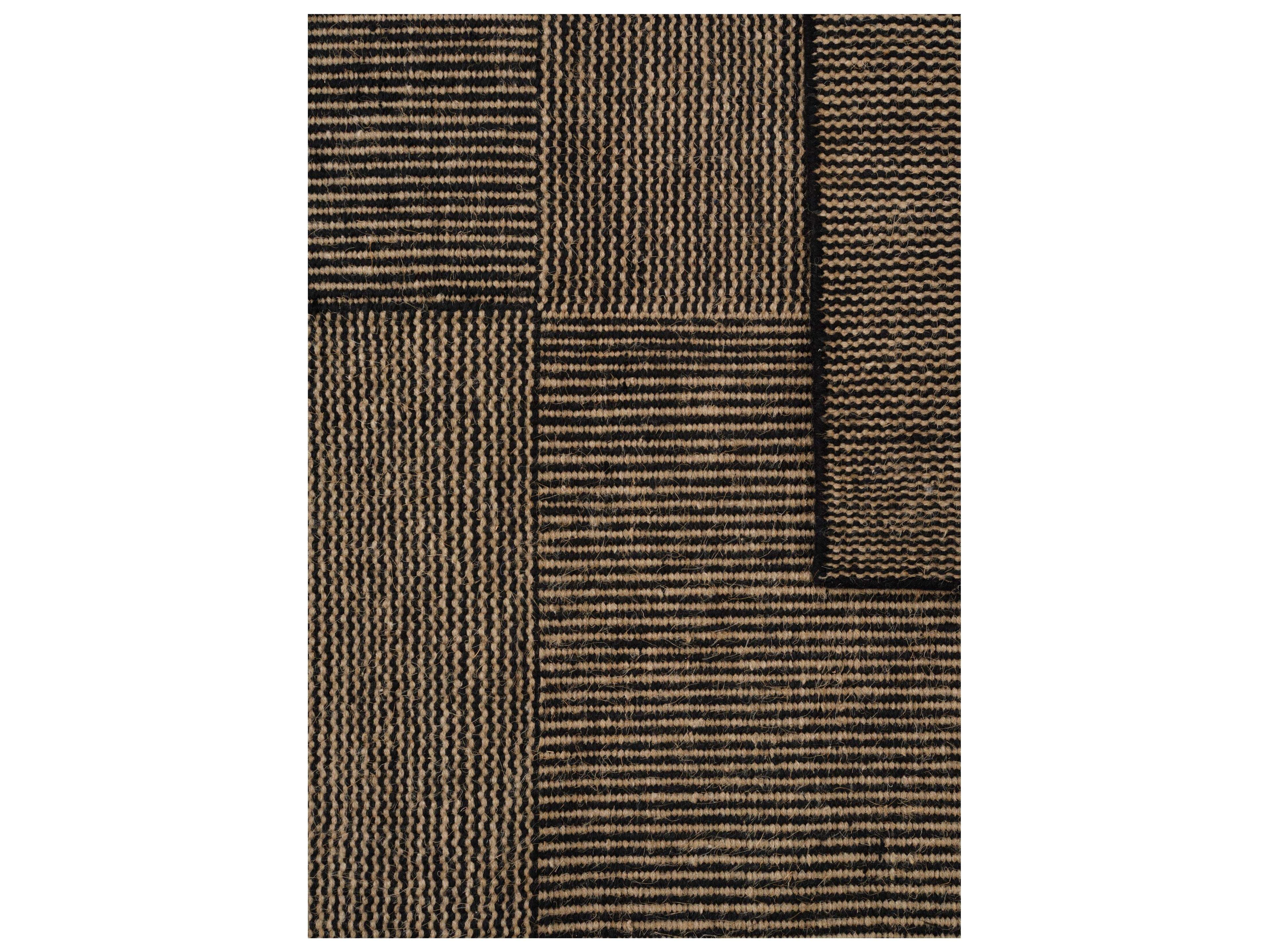 Linie Design Geometric Black Area Rug