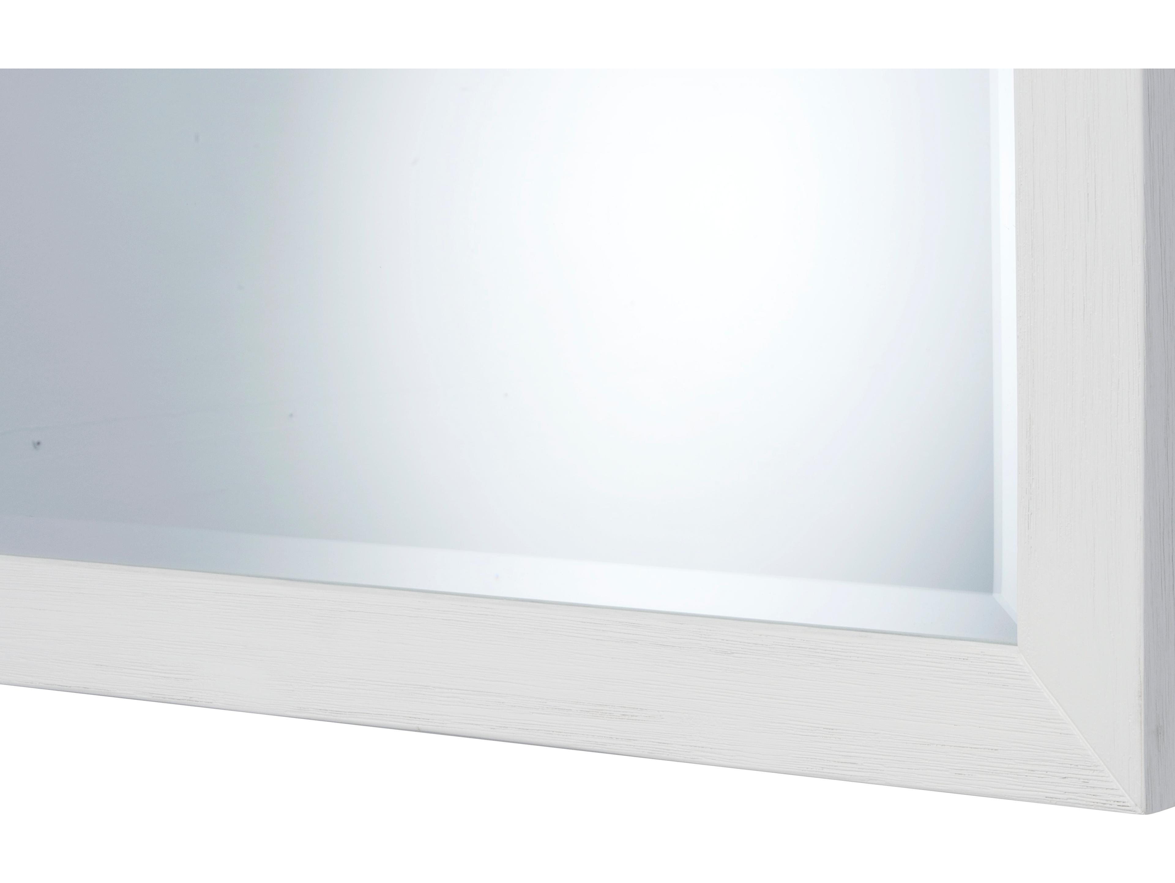Le Bath Kasey 30'' White Wash Vertical Wall Mirror 