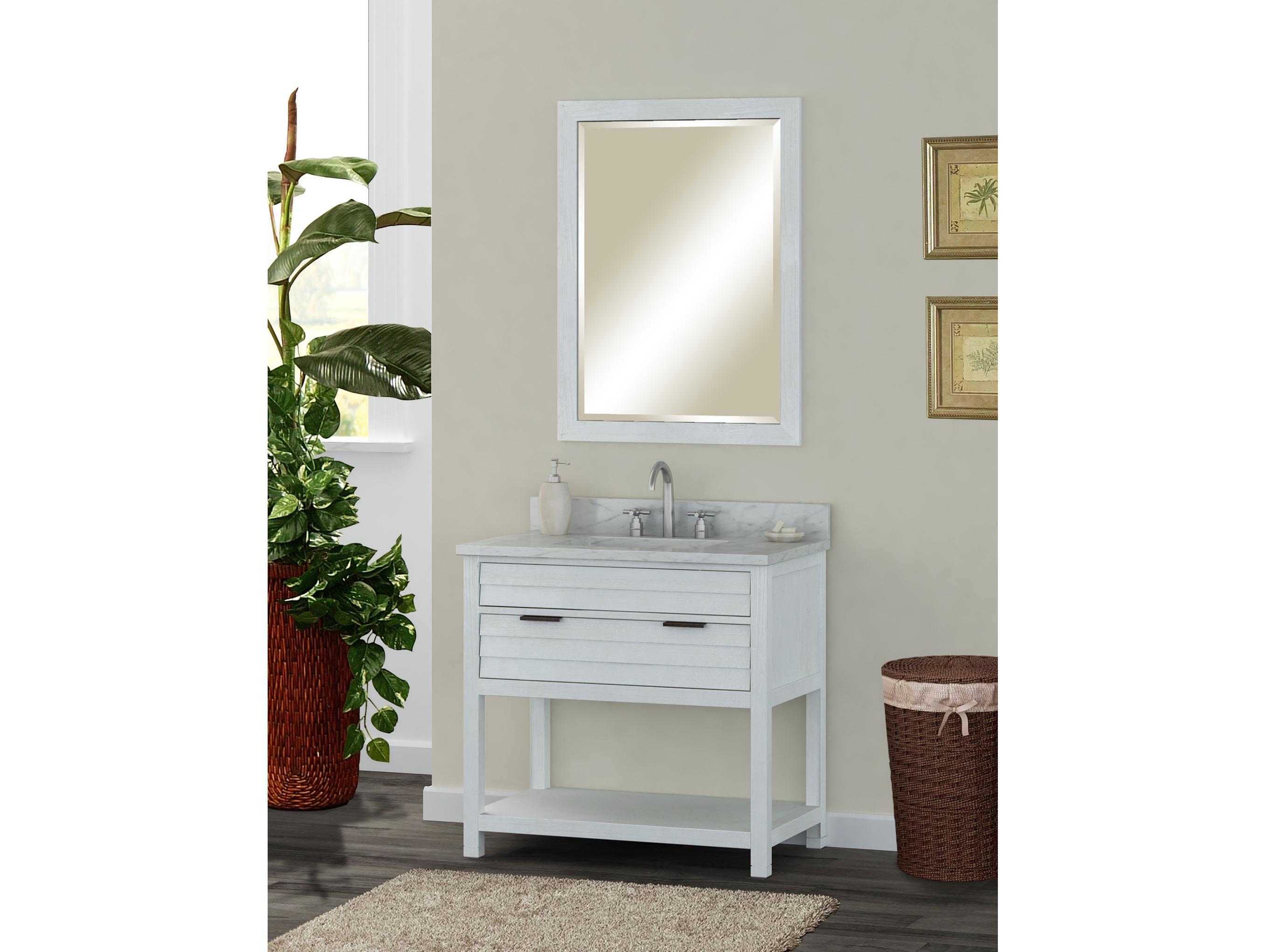 Le Bath Kasey 36'' White Wash Vanity Base