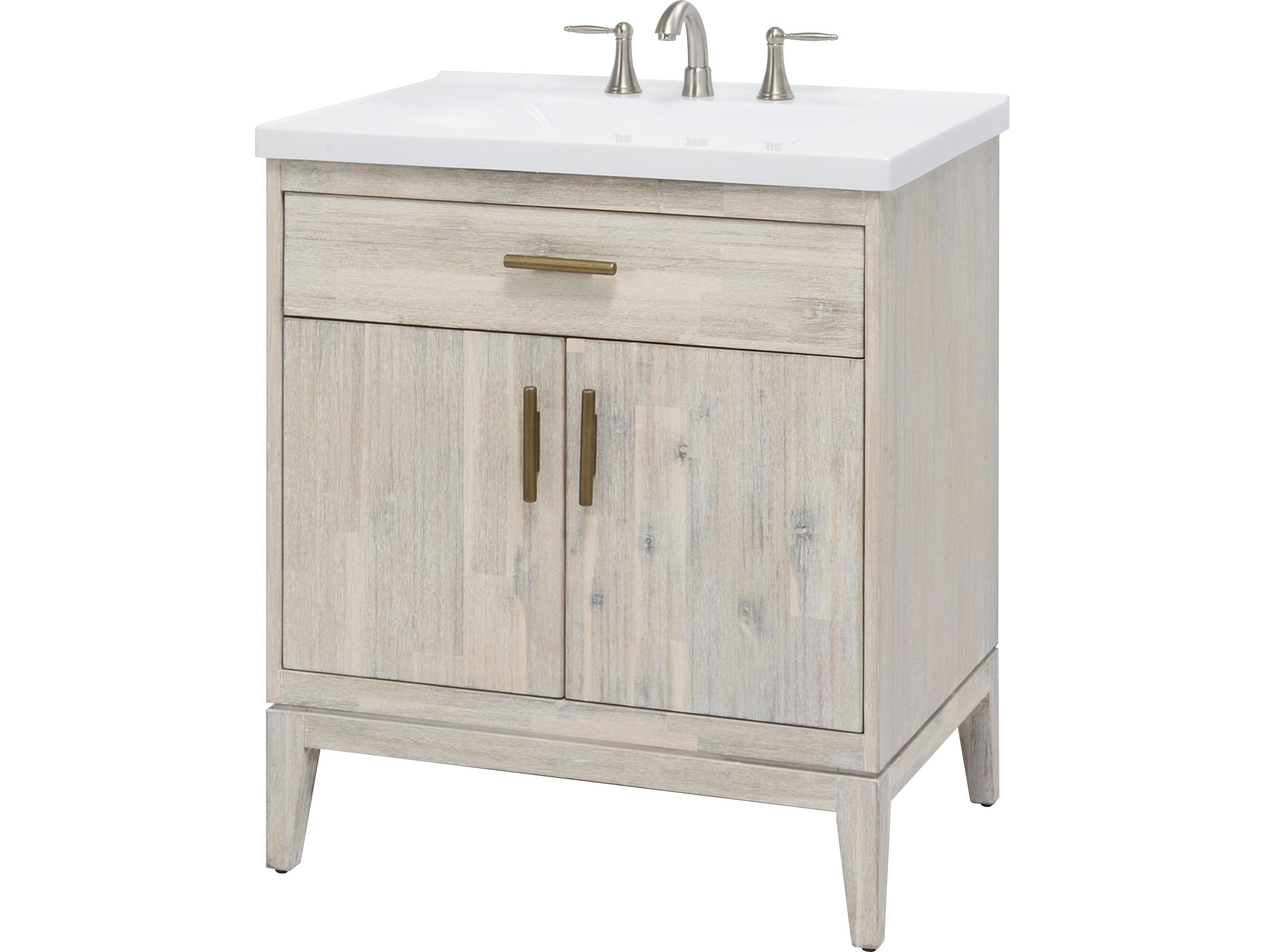 Le Bath Nina 30'' Chalky White Vanity Base 