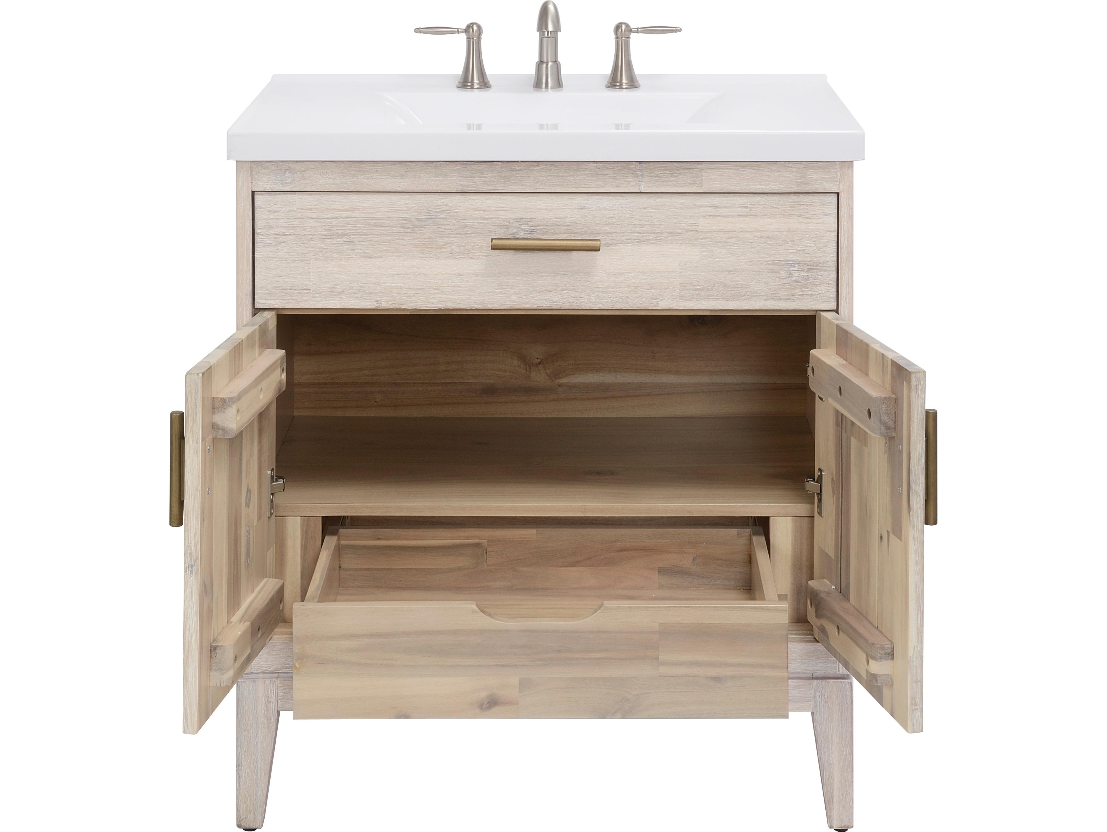 Le Bath Nina 30'' Chalky White Vanity Base 